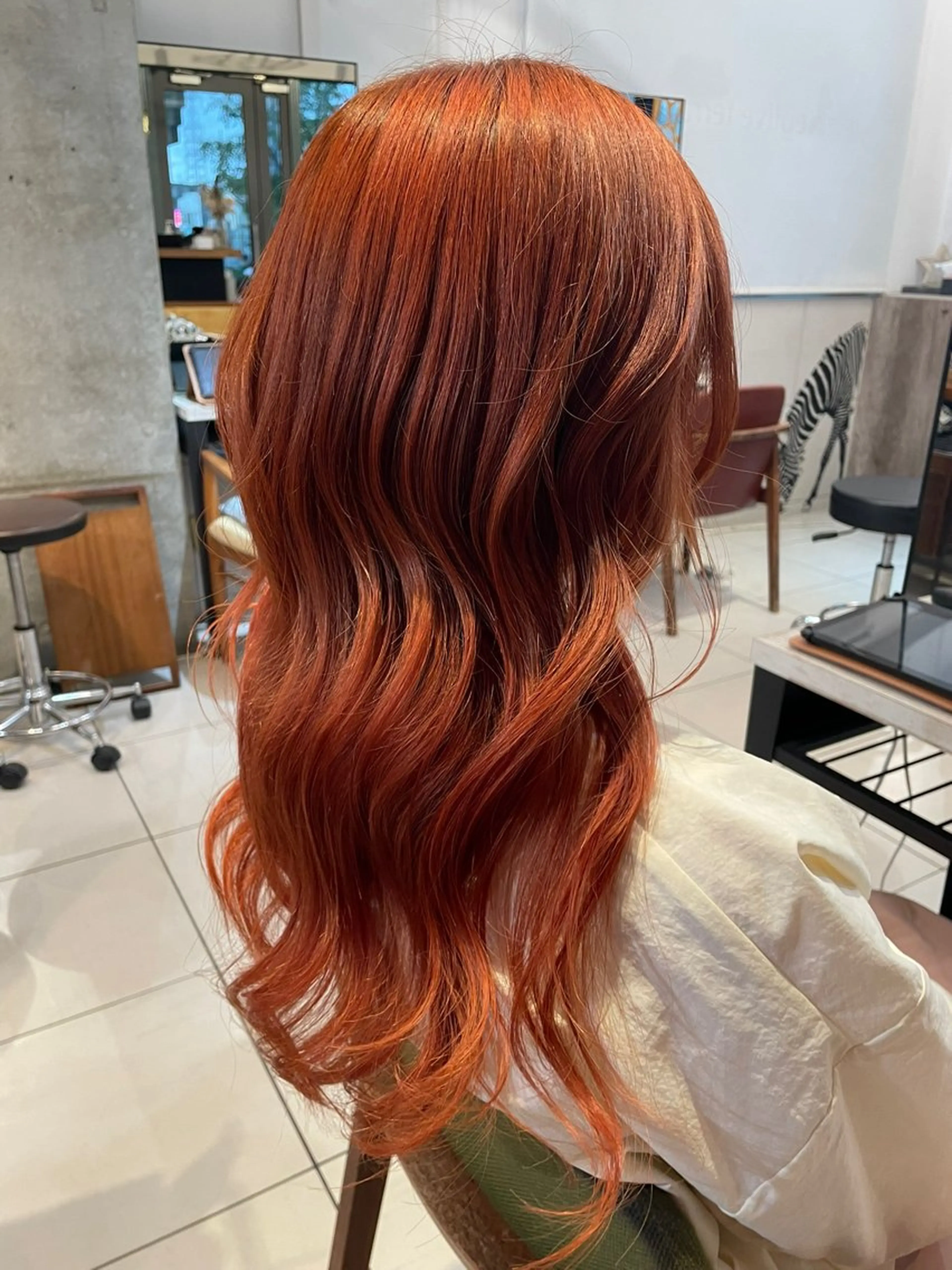 ロング カラー オレンジ 🫧鈴木 ことは🫧のヘアスタイル