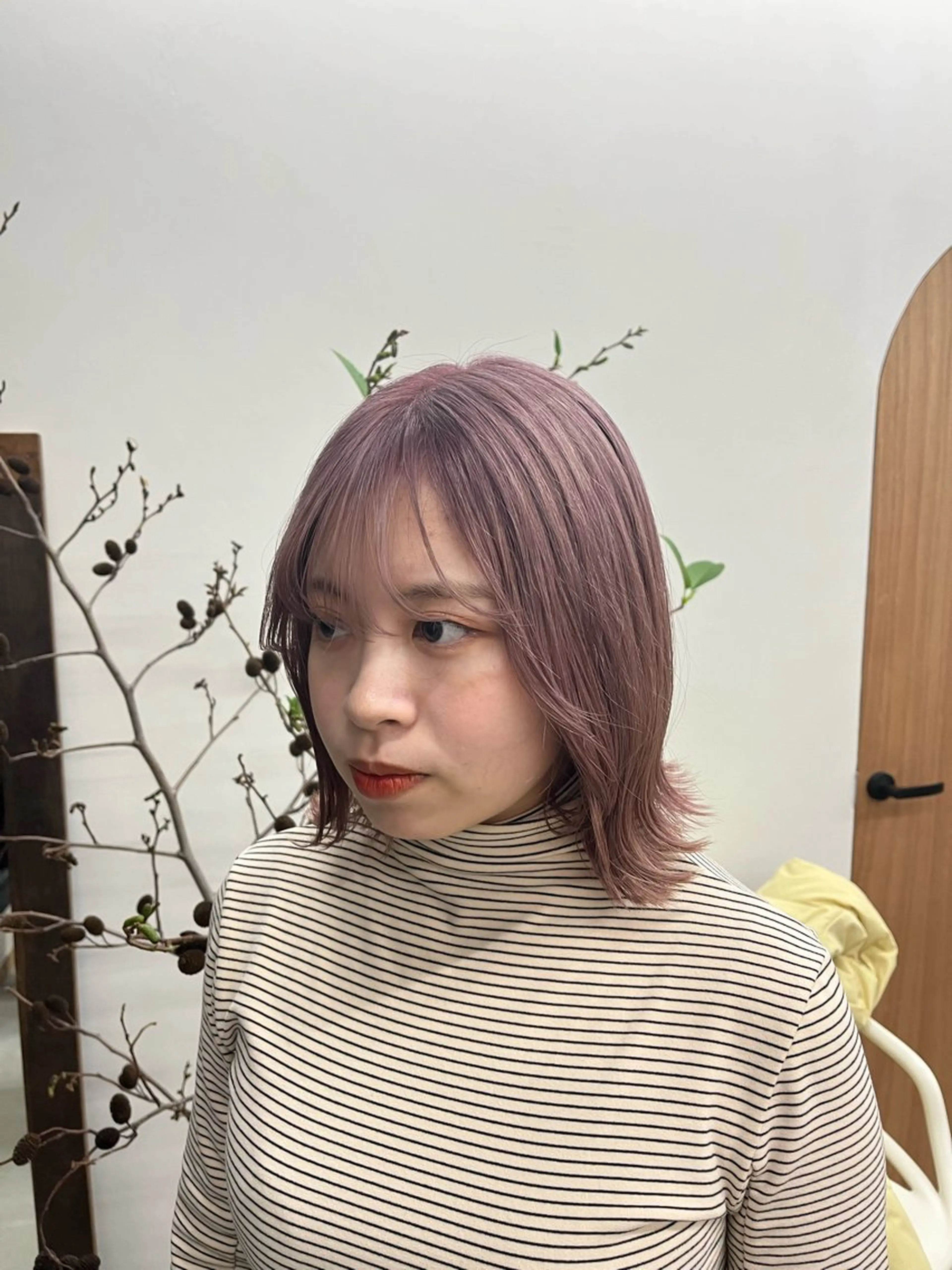 ショート カラー ブリーチ ピンクカラー ヘアカラー miyu /レイヤー/ブリーチのヘアスタイル