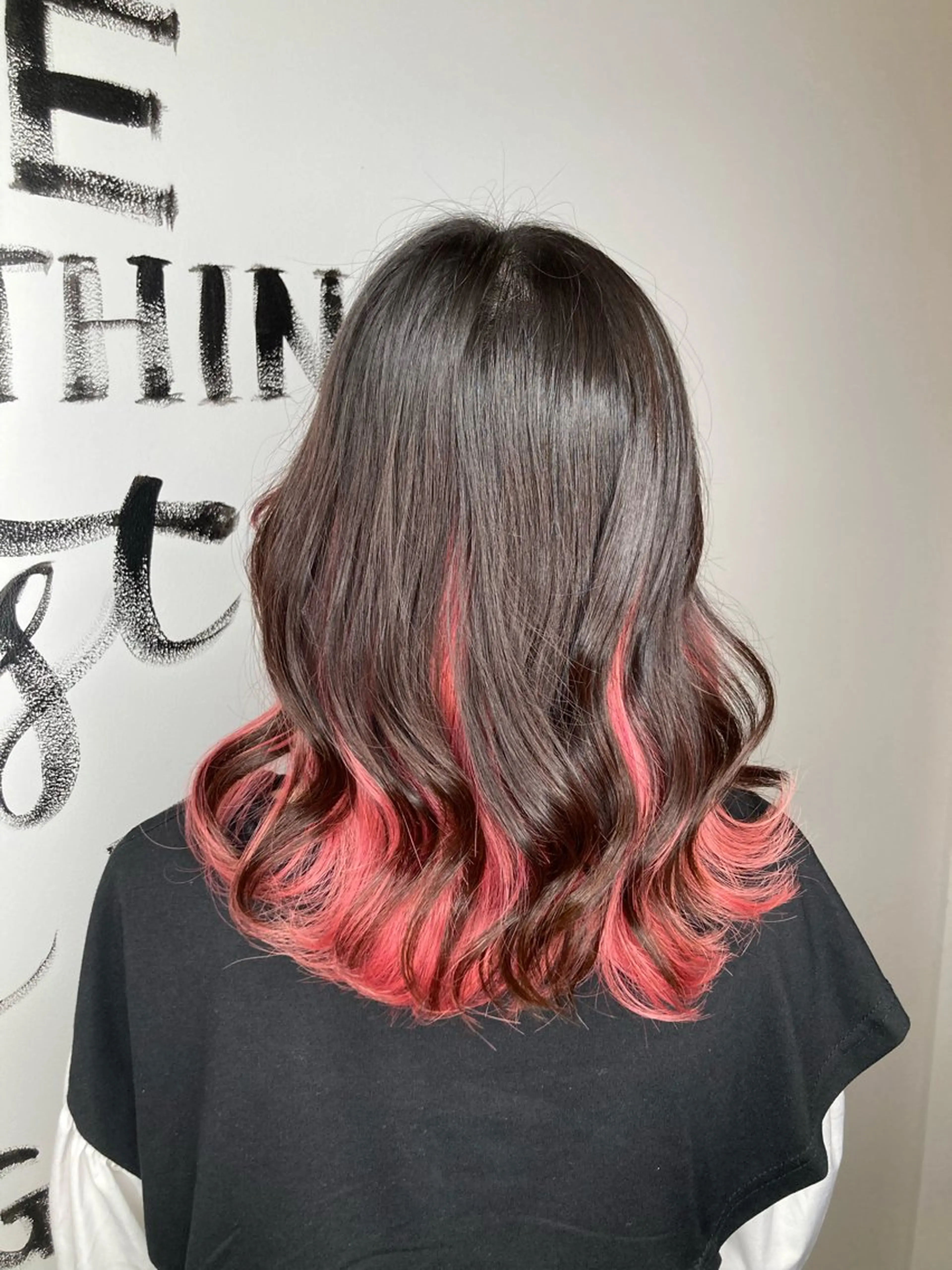 ミディアム カラー ヘアカラー トリートメント kaho/推しカラー /ブリーチ/エクステのヘアスタイル