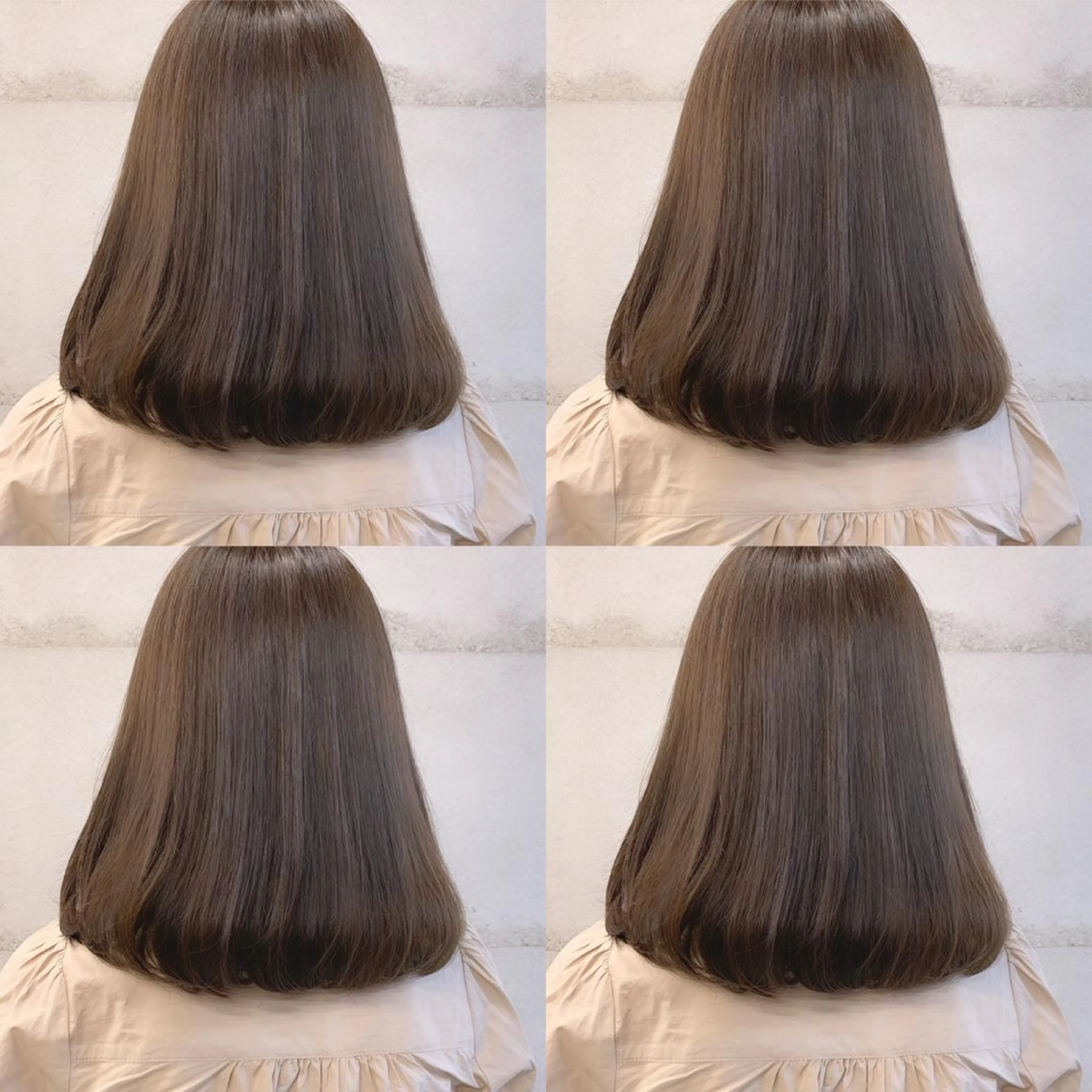 ミディアム カラー 透明感/オリーブ/ グレージュ/YUKAのヘアスタイル