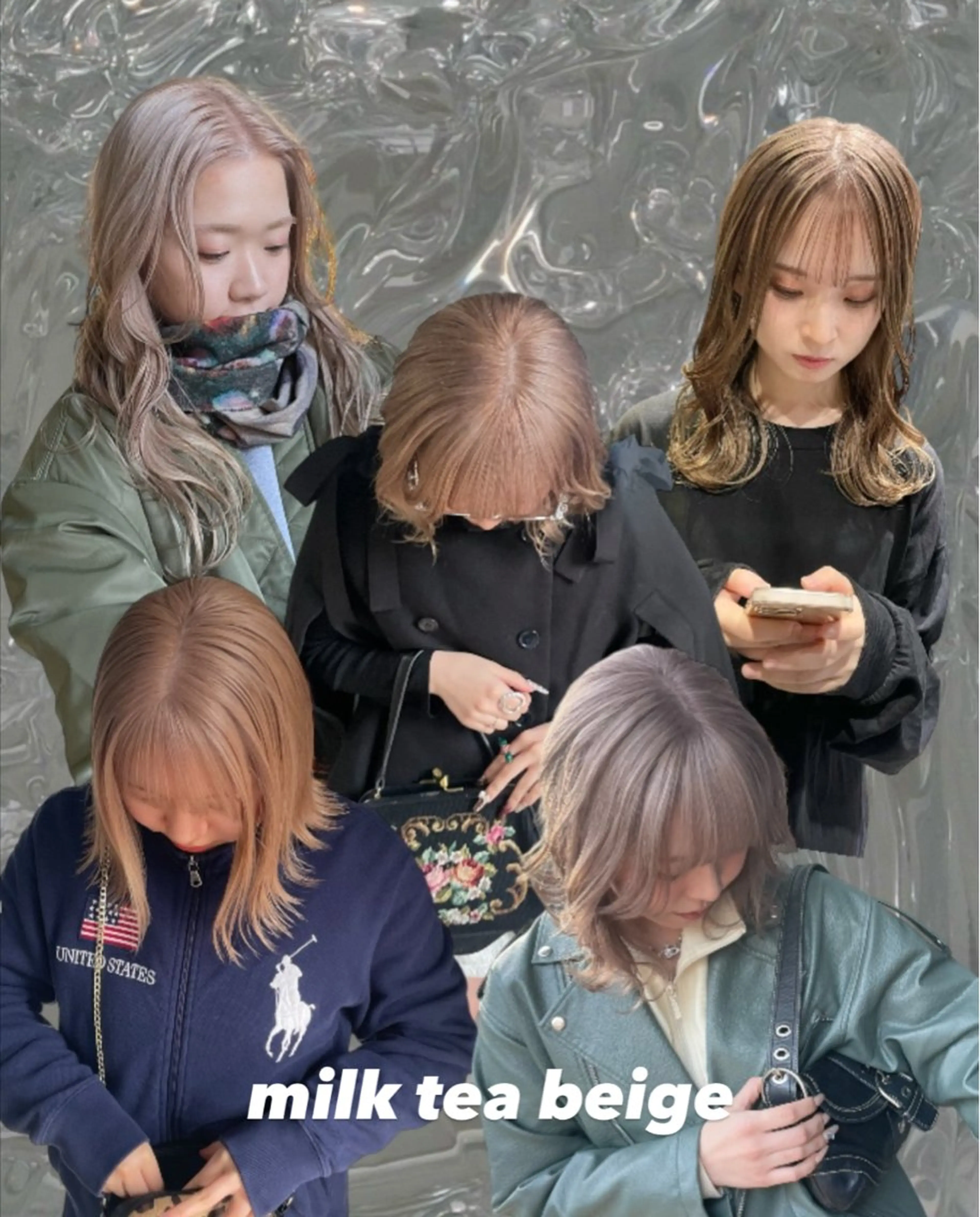 カラー ミルクティーベージュ ブリーチ🖤サヤカのヘアスタイル