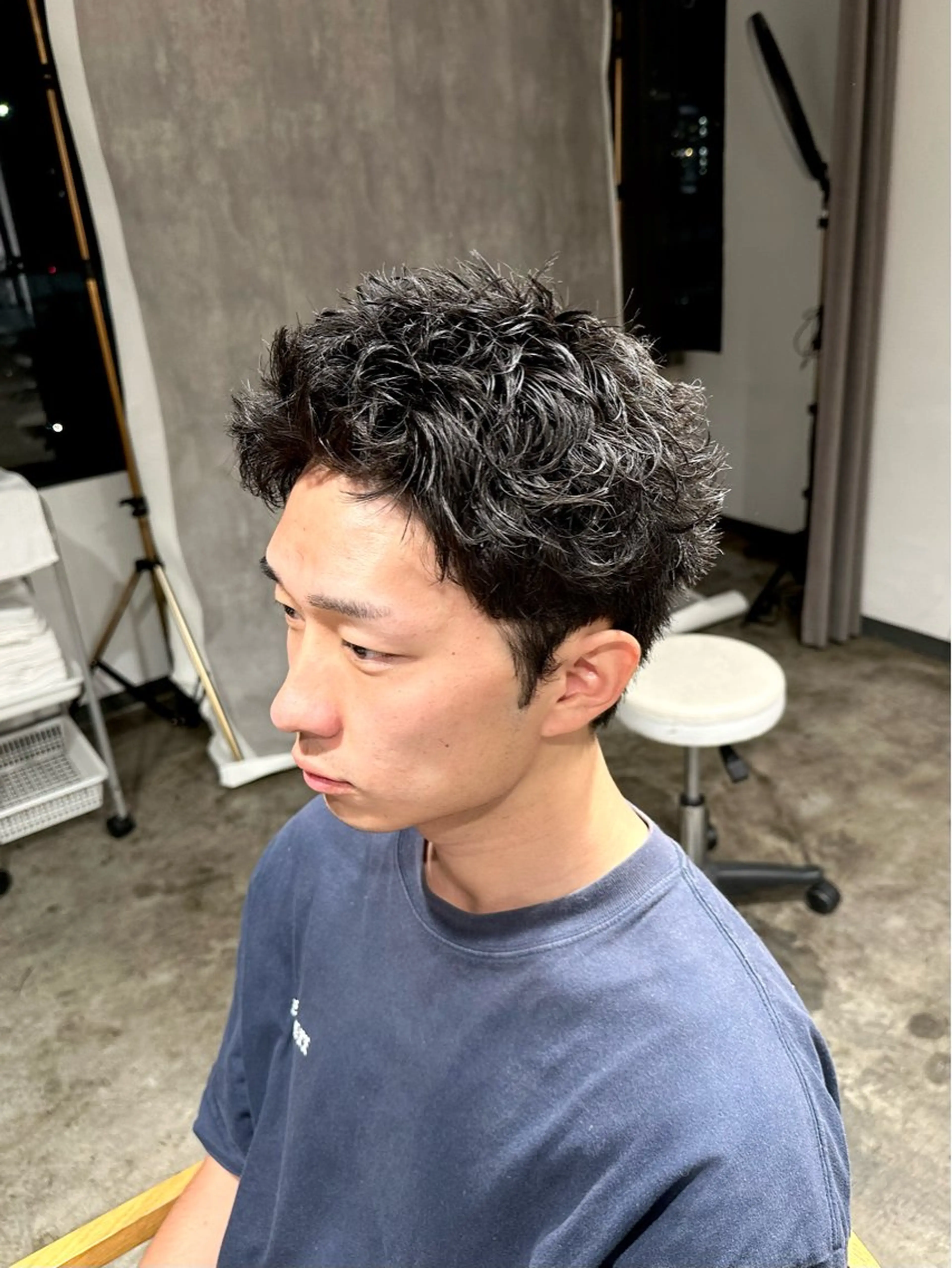 パーマ メンズ メンズパーマ スパイキーショート カット パーマ トリートメント 骨格補正施術/メンズ 専門美容師/YUYAのヘアスタイル