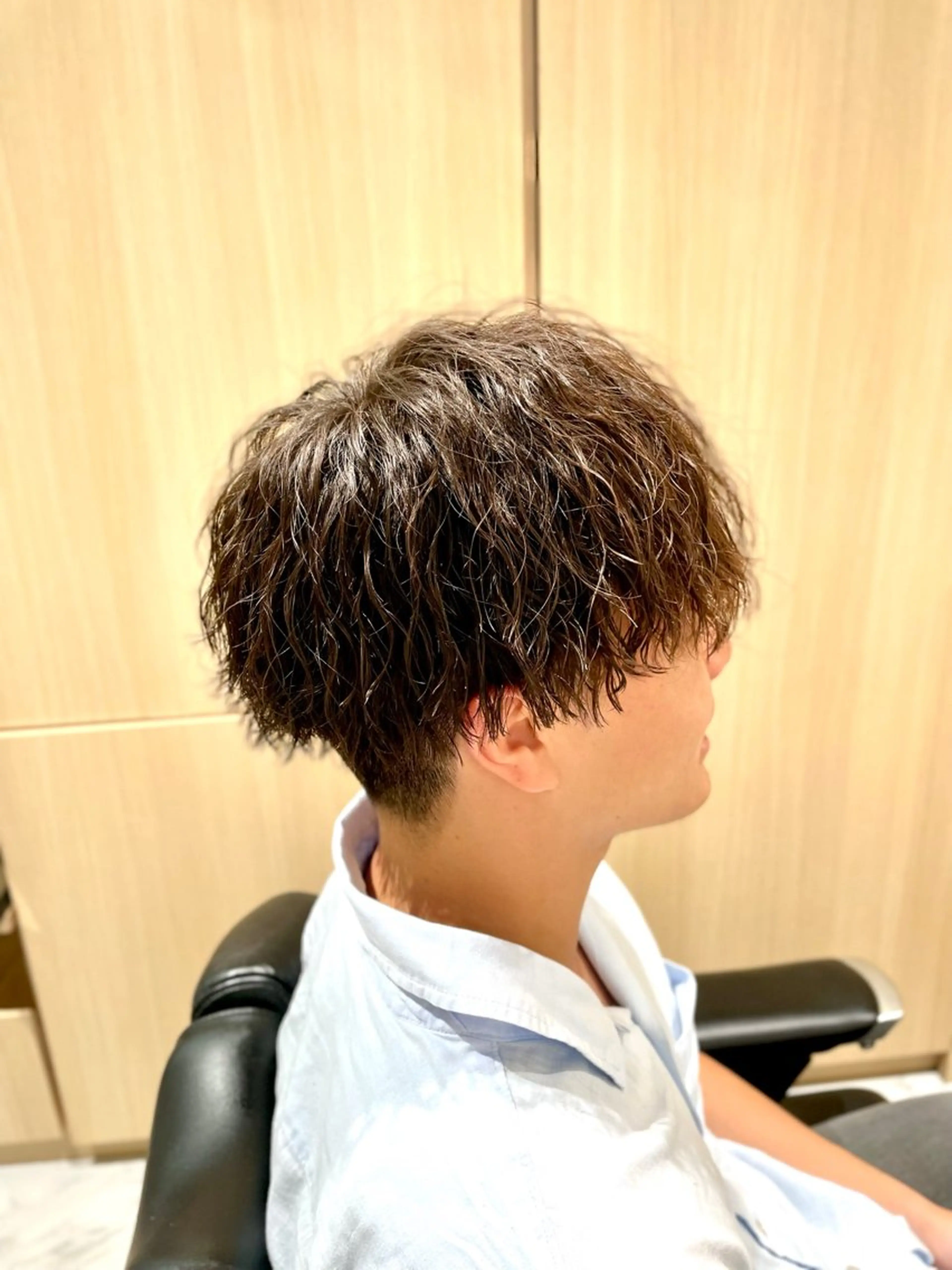 ミディアム パーマ メンズ ミディアムパーマ マッシュ メンズパーマ カット パーマ 銀座メンズカット/ 銀座メンズパーマ/のヘアスタイル