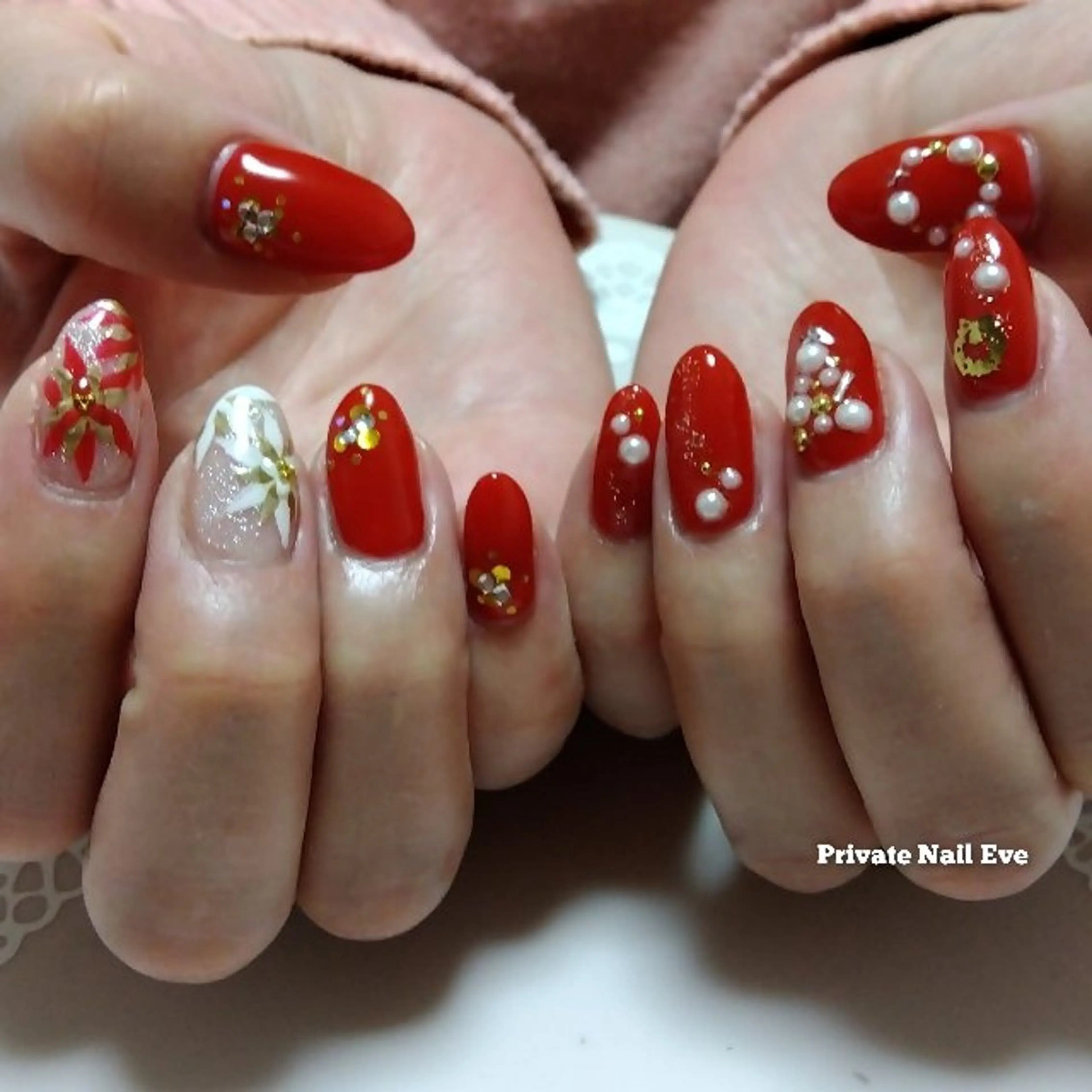 ネイル 冬ネイル クリスマス ハンドネイル ネイル junkoのネイルデザイン