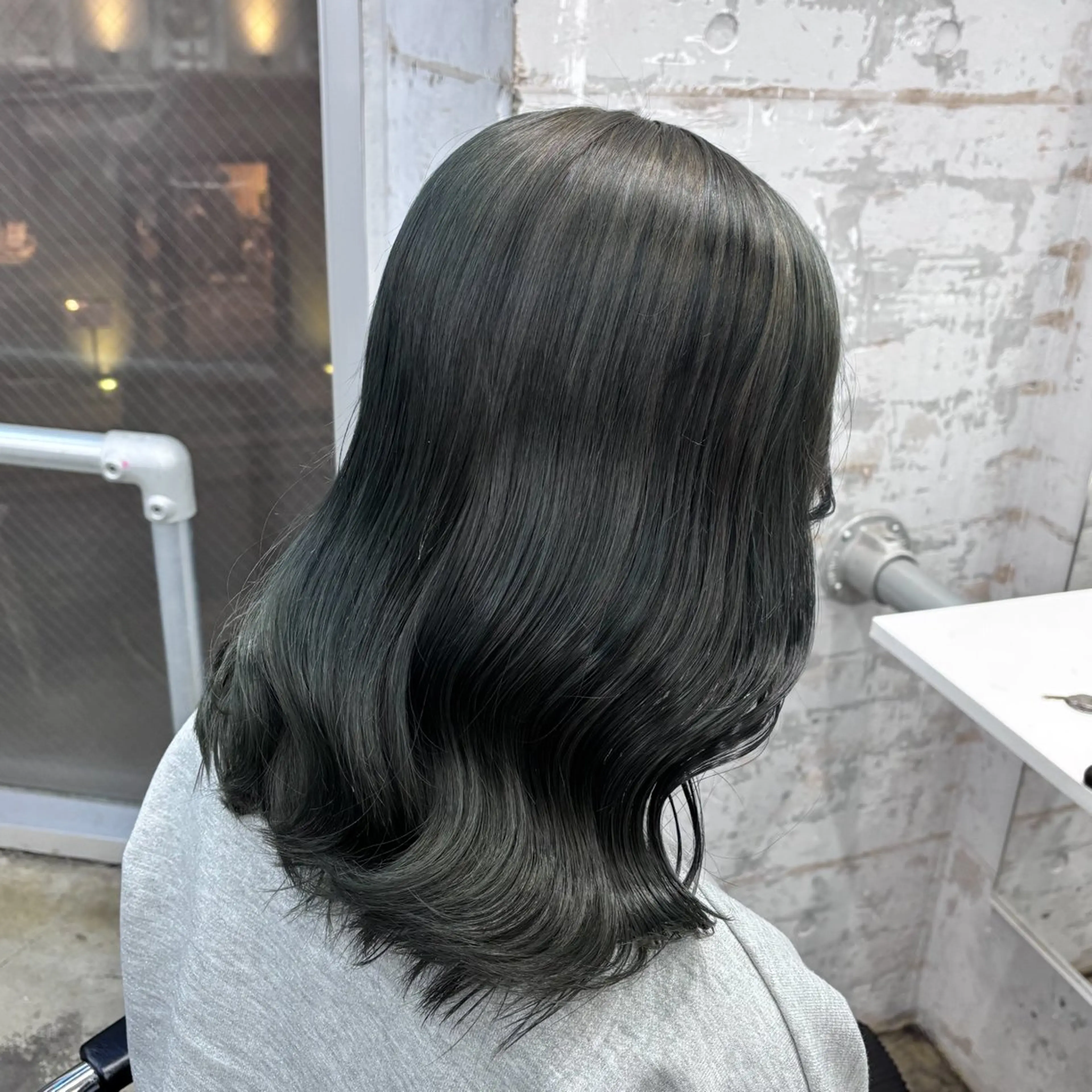 セミロング カラー ヘアアレンジ 🥀モテ暖色× エクステ🥀あかりのヘアスタイル