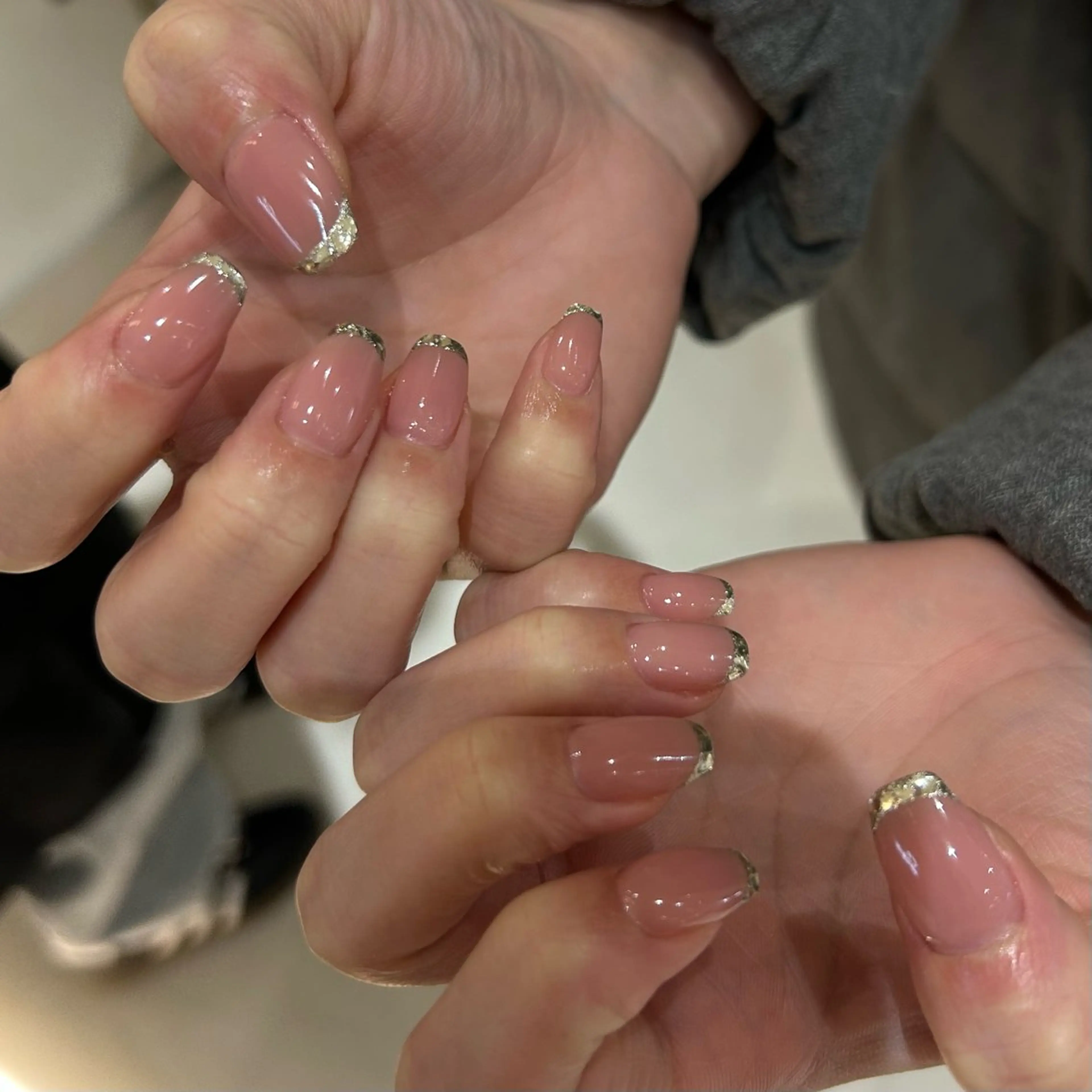 ネイル フレンチネイル ガラスフレンチ ハンドネイル koyuki. 博多🩵韓国ネイルのネイルデザイン