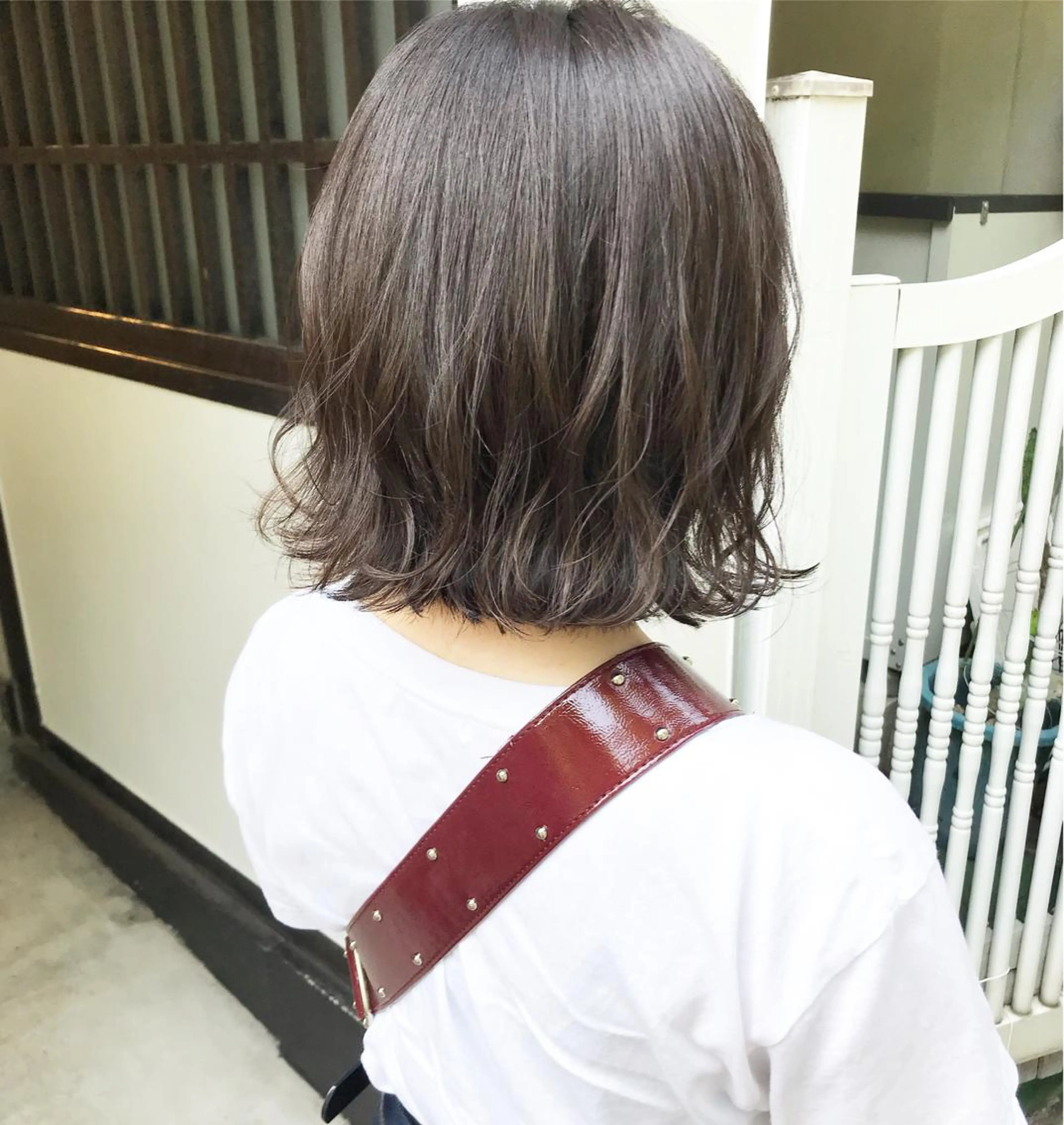 ミディアム カラー ヘアアレンジ グレージュ clan所属・Satsuki ✂︎♡のヘアスタイル