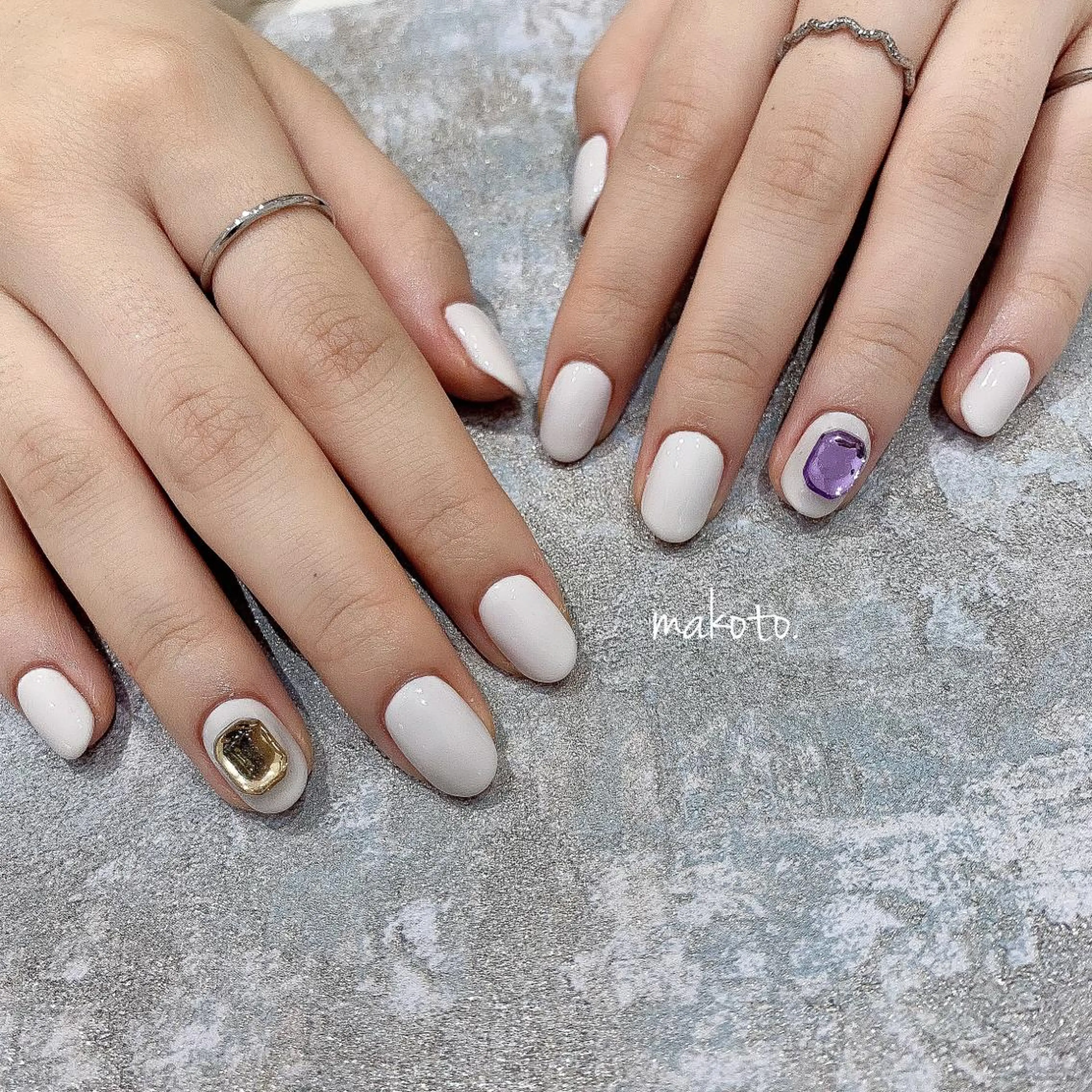 ネイル ショートネイル シンプルネイル salon de Chéli所属・salon de Cheliのネイルデザイン