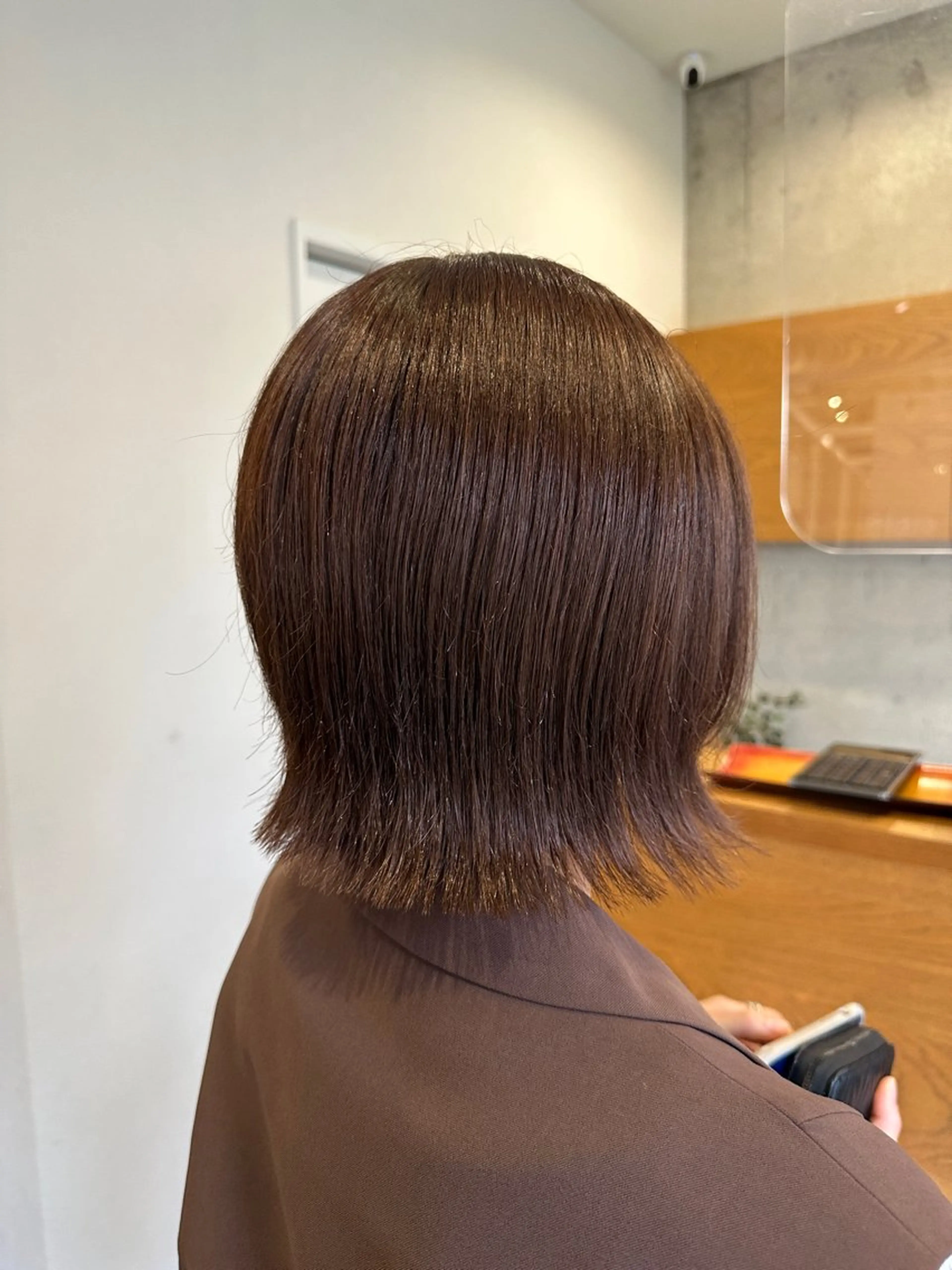 ショート ボブ 外ハネヘア カット ヘアカラー トリートメント 後藤 千絵のヘアスタイル