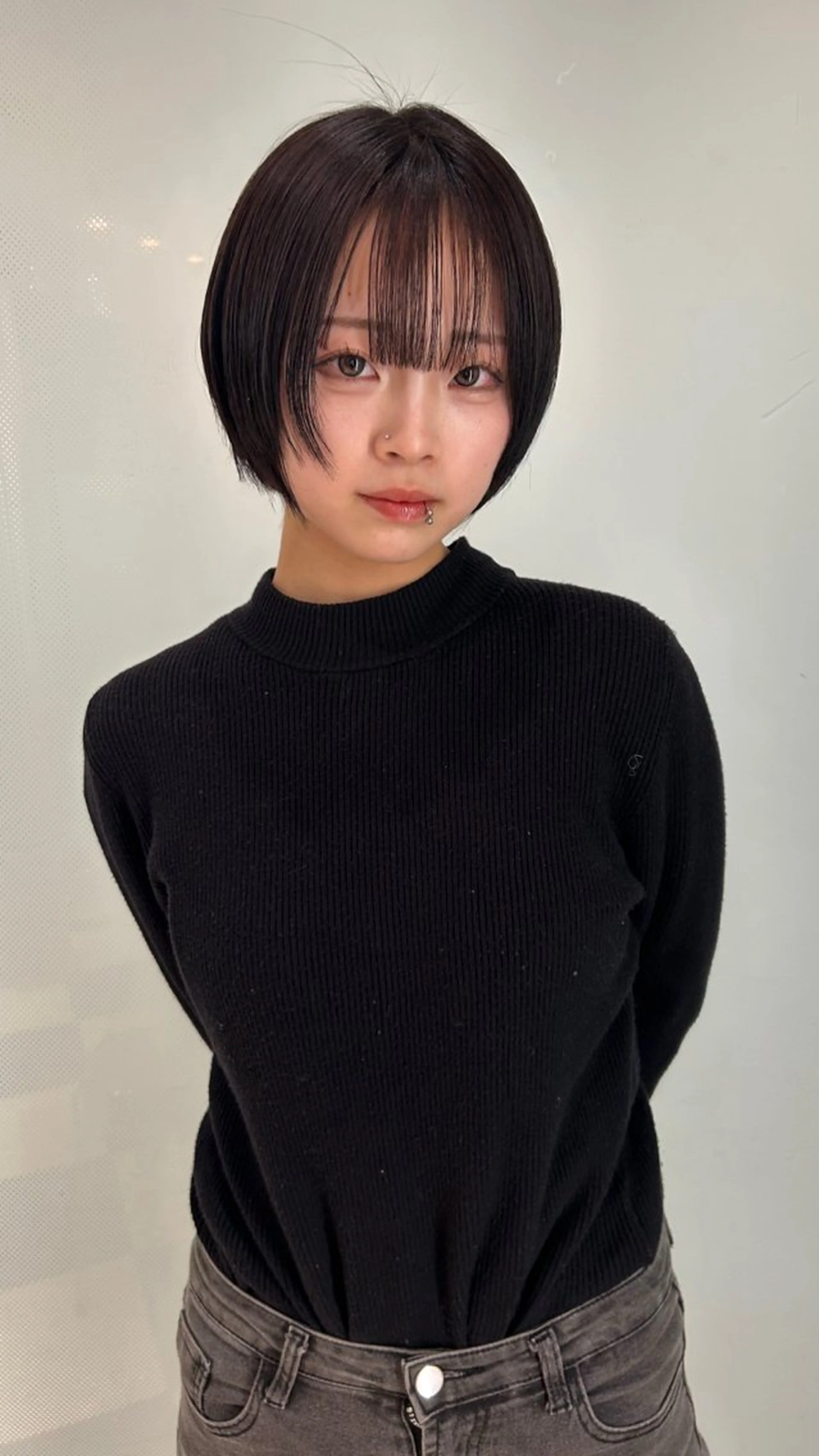 ショート 顔まわりレイヤー レイヤーカット ショートヘア 高山 沙来/レイヤー カット/髪質改善艶髪のヘアスタイル