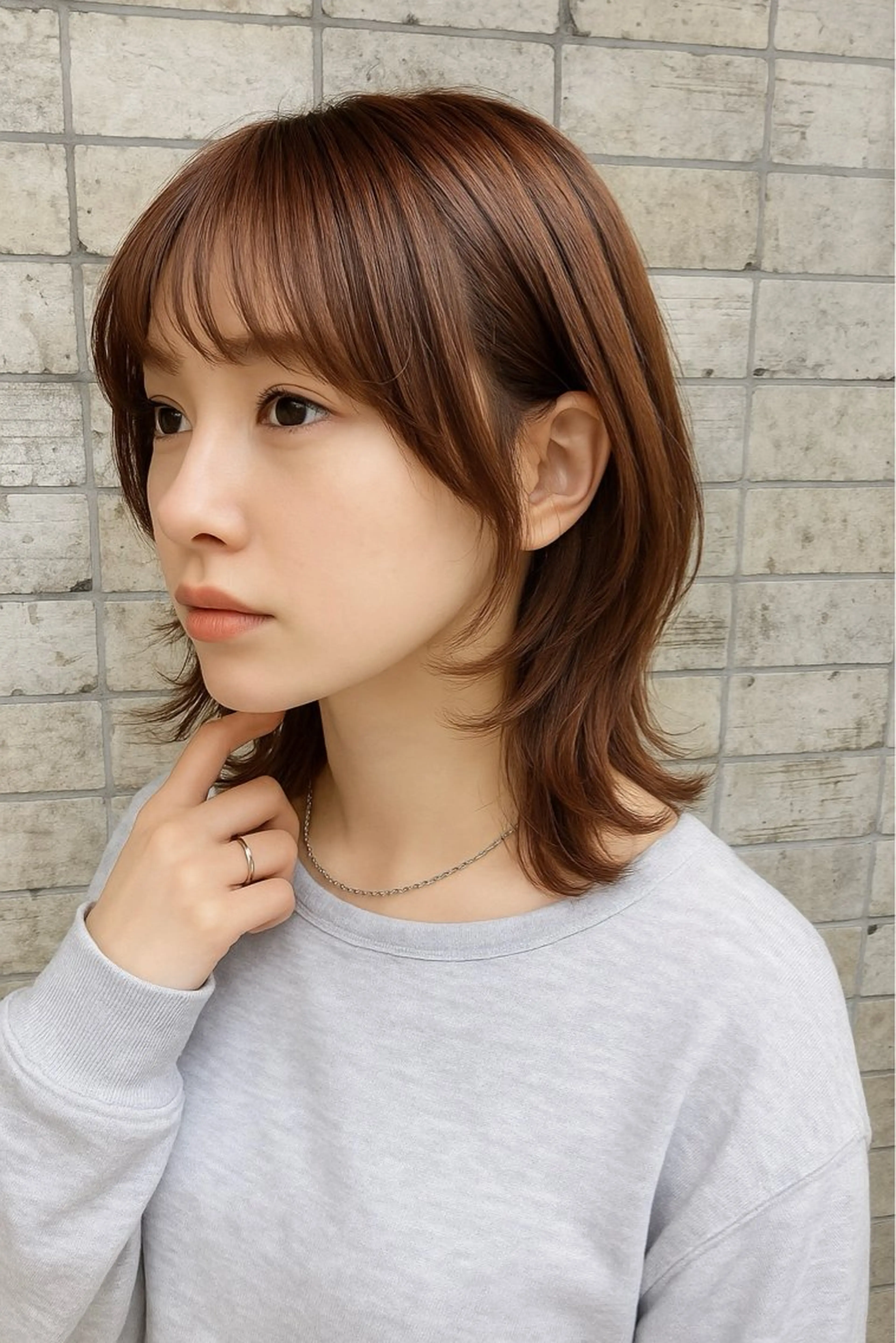 ミディアム カット ヘアカラー トリートメント 店長 奈須 雄紀のヘアスタイル