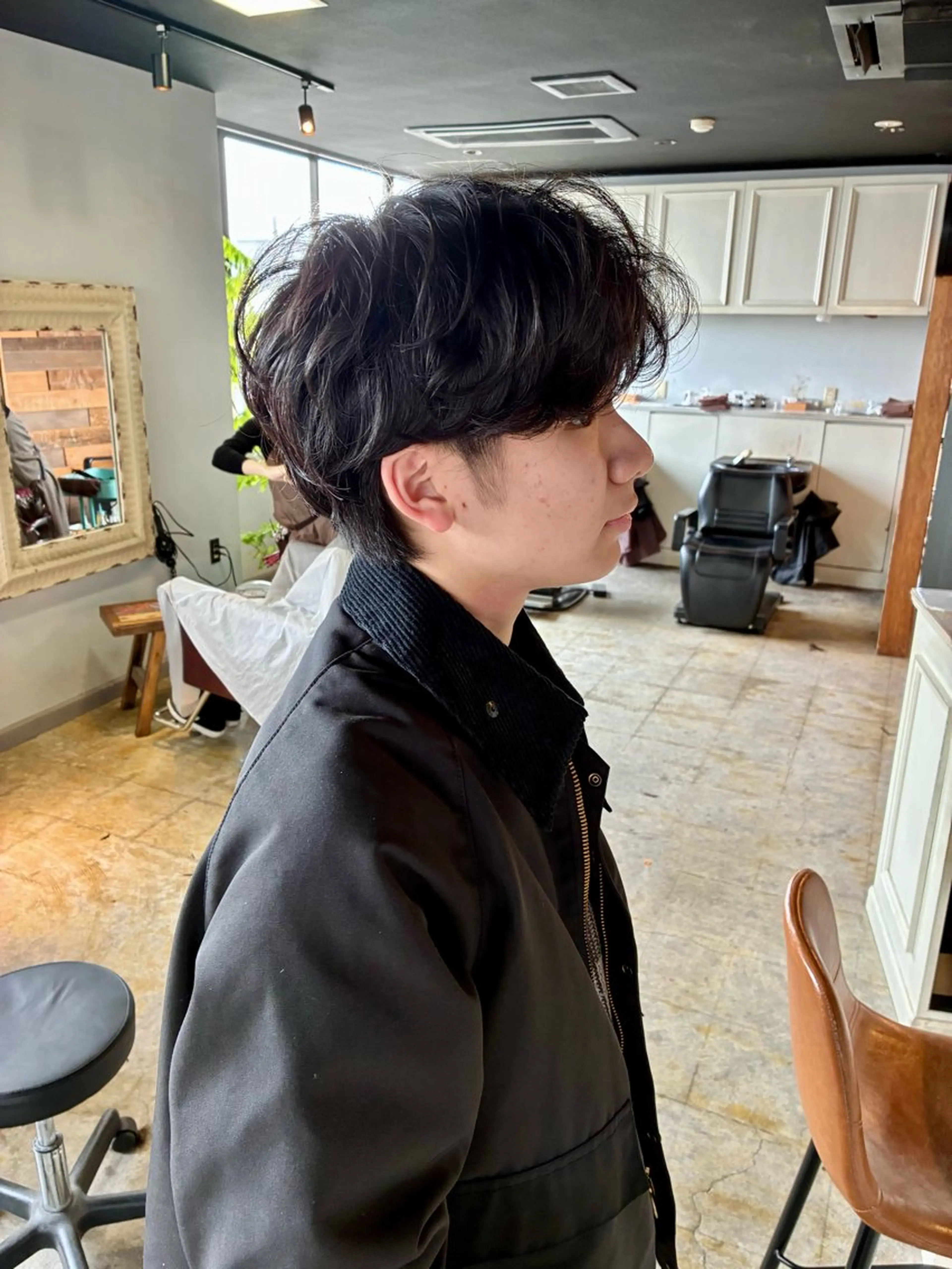 パーマ メンズ カット パーマ トリートメント 金山/メンズパーマ 西村侑真のヘアスタイル