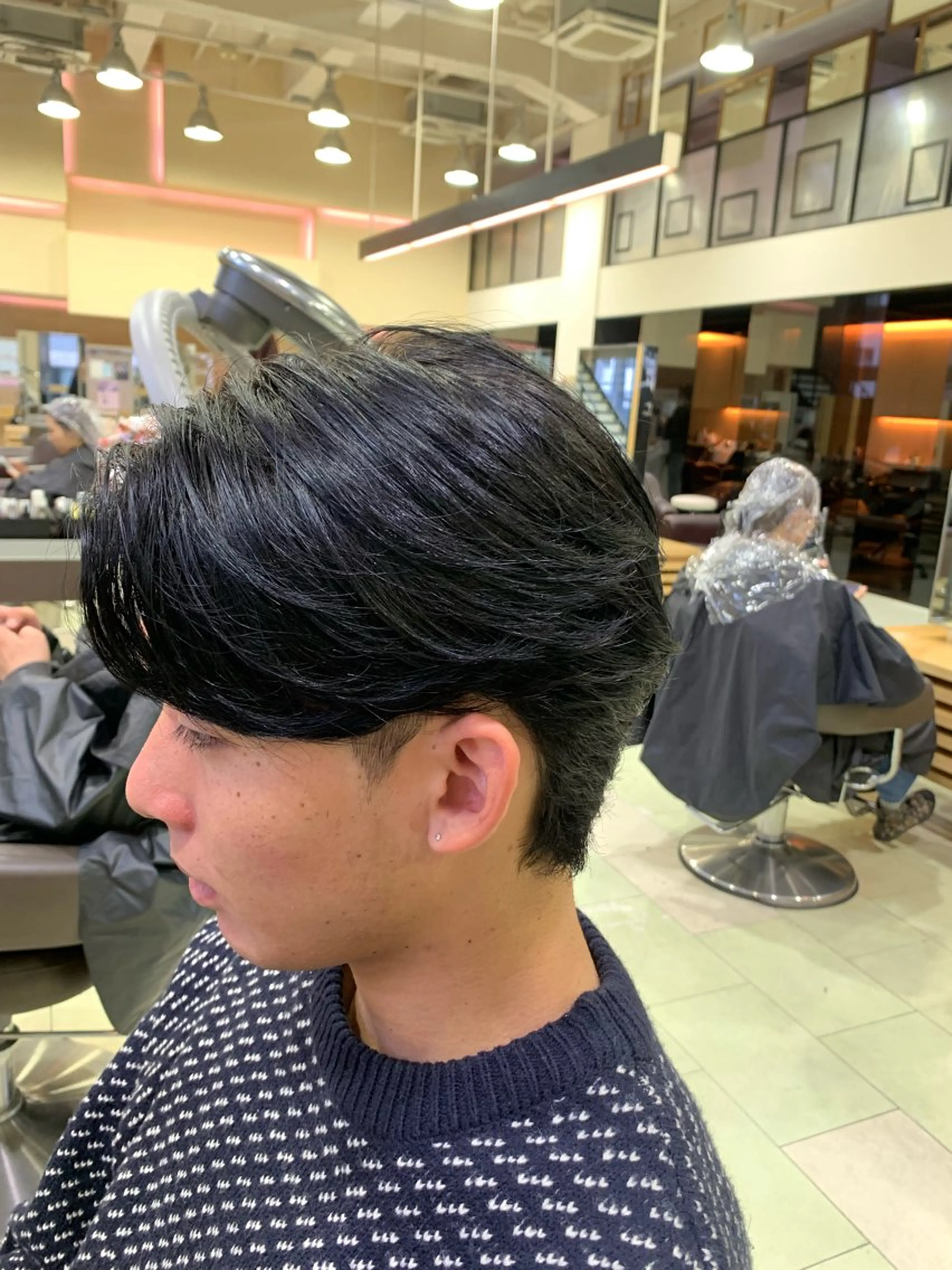 メンズ 韓国レイヤー/センタ ーパート/坂本翔のヘアスタイル