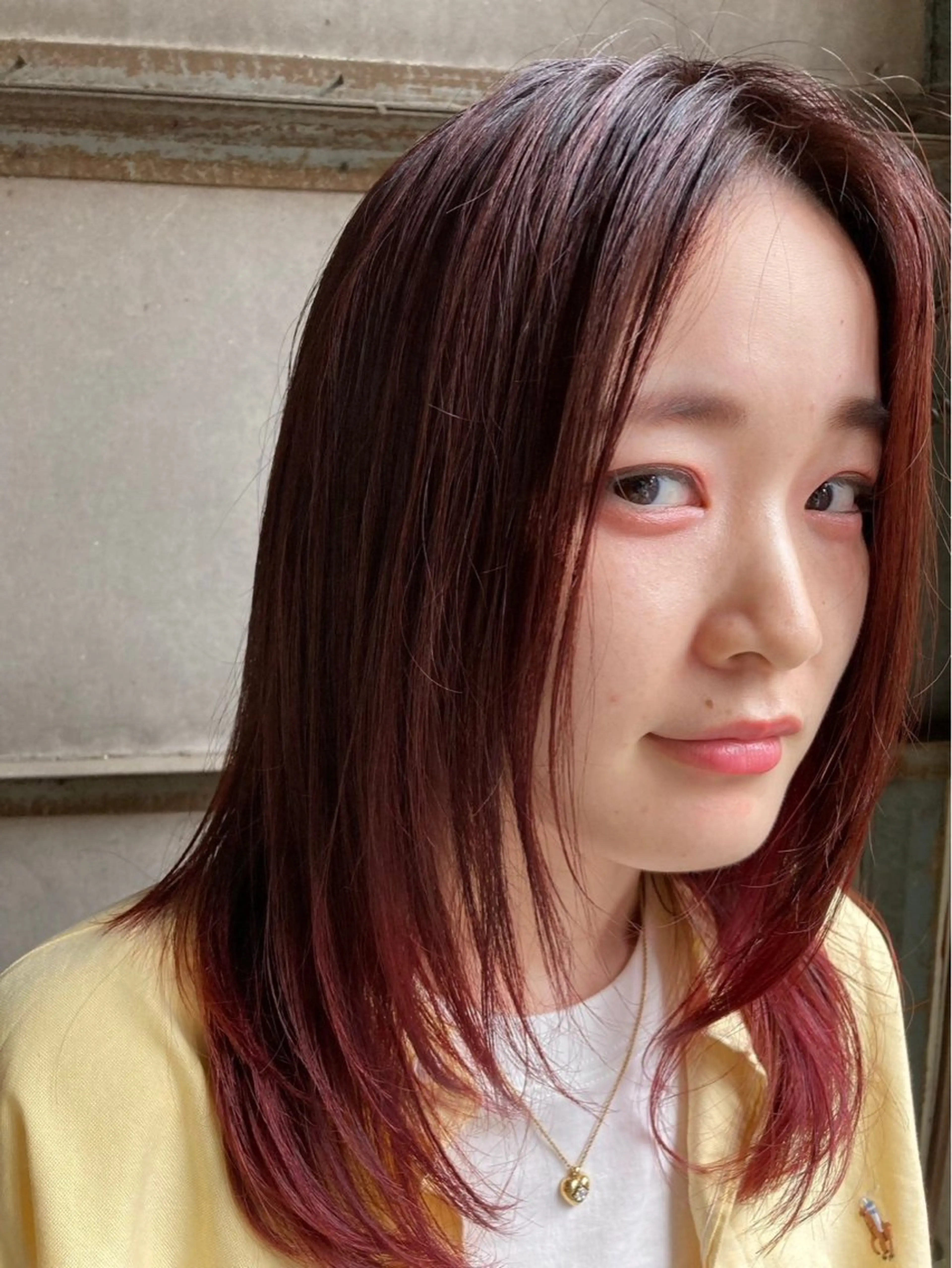 ミディアム カラー ヘアカラー トリートメント 星良SERA/笹塚 ショートボブ/モデルのヘアスタイル