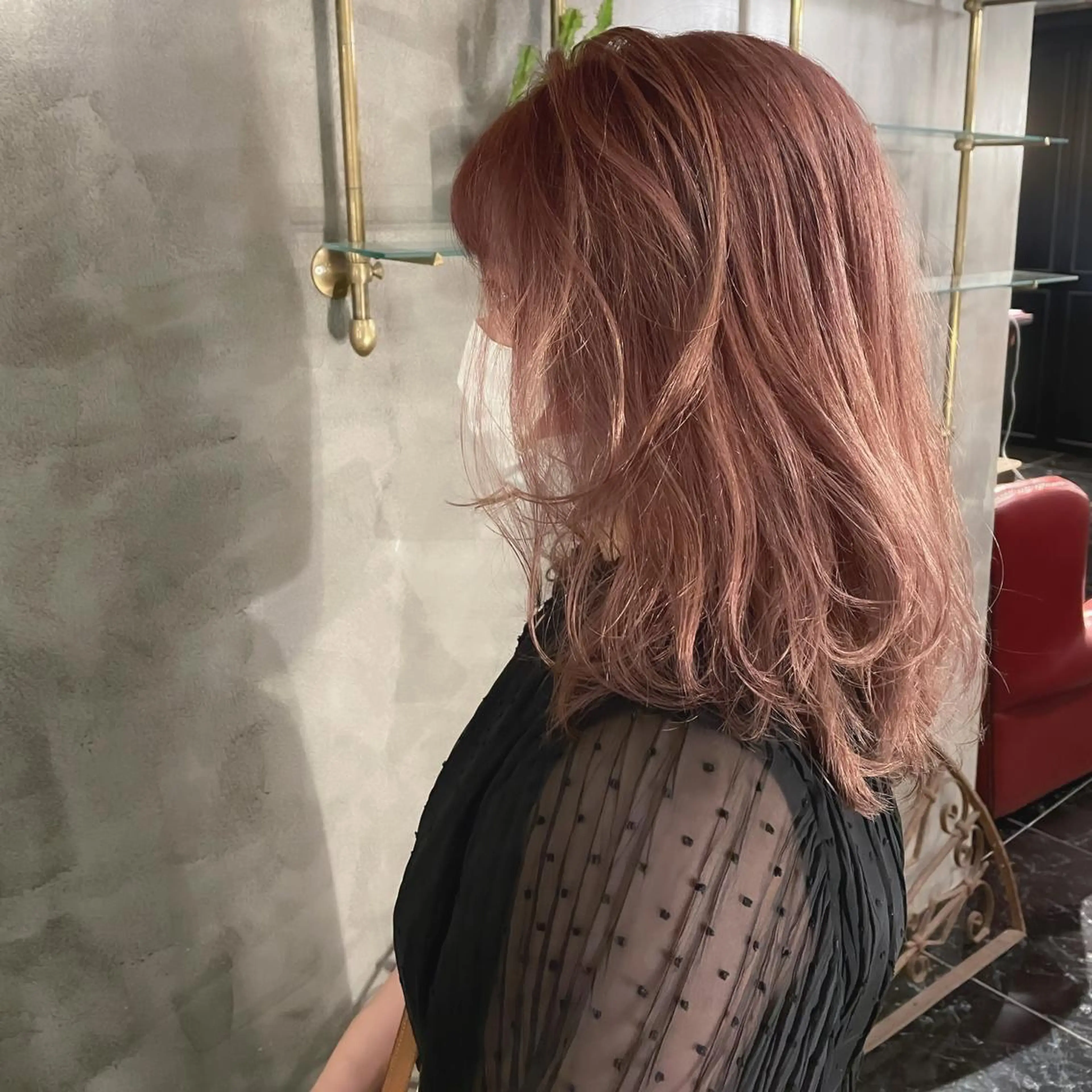 セミロング カラー 🦋透明感カラー /ケアブリーチ🦋のヘアスタイル