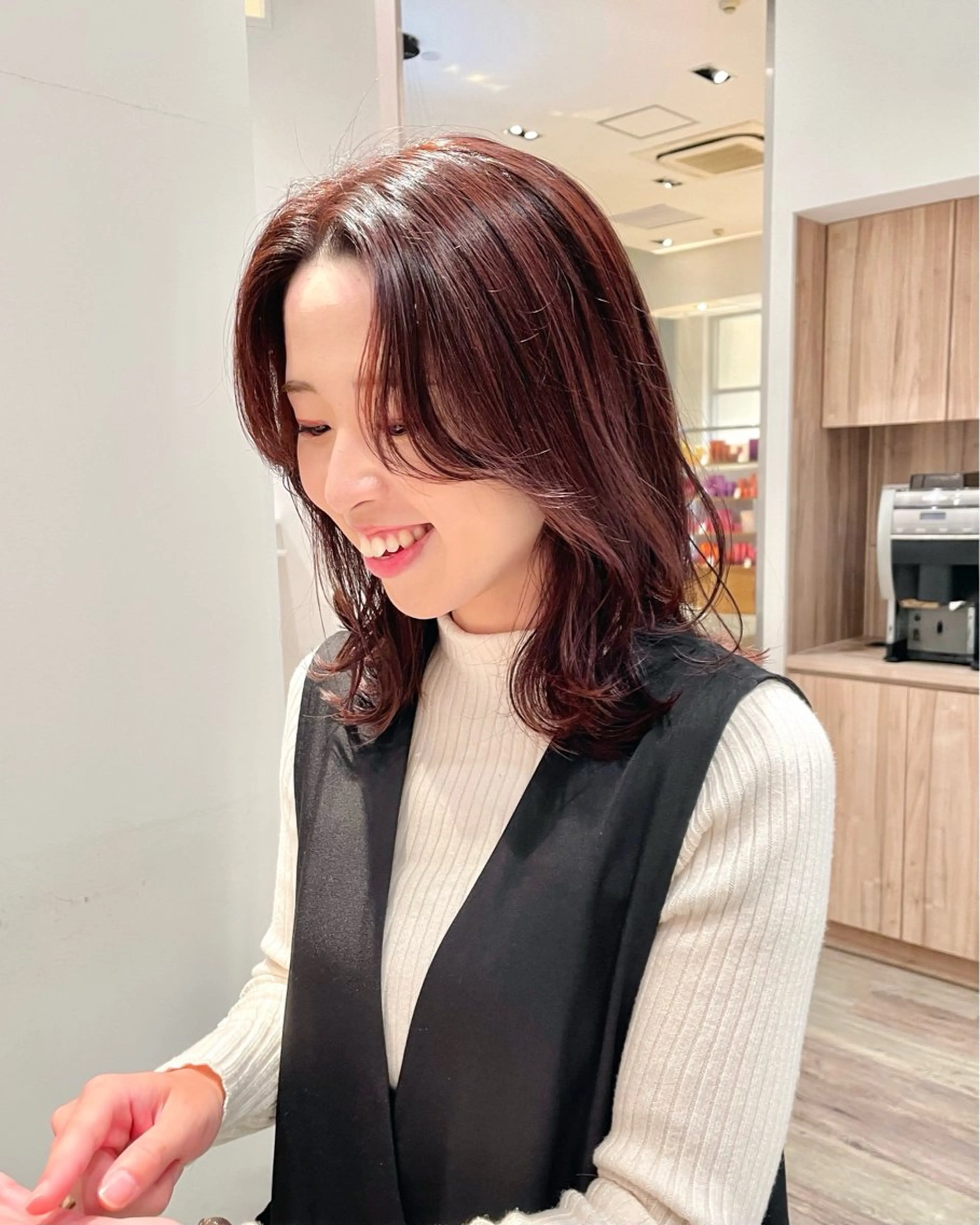 ロング カラー 顔周りカット レイヤーカット BELLA/天王寺/ 似合わせ/木浦心のヘアスタイル