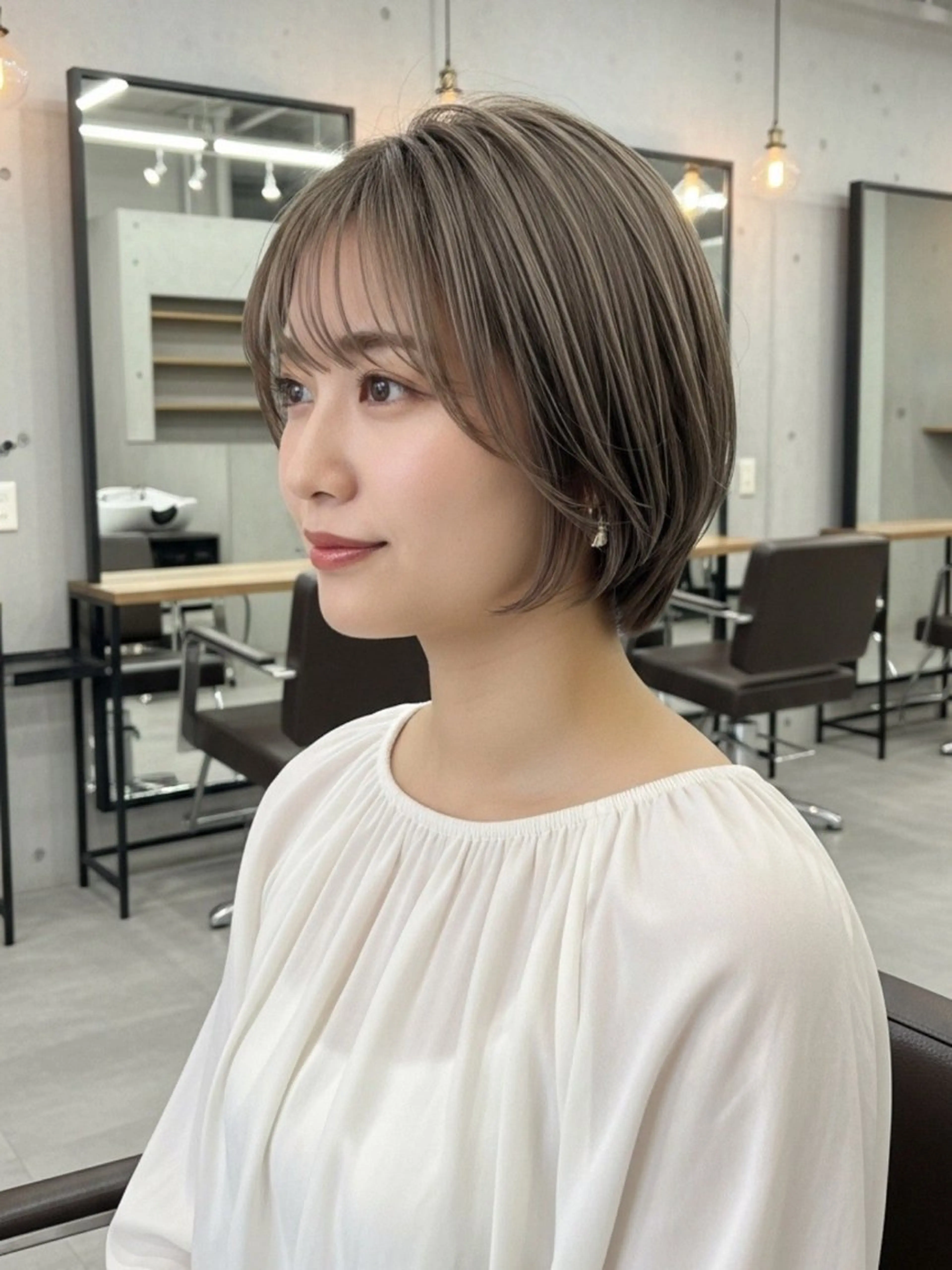 【柔らか質感🫧】カット➕寒色ケアカラー➕ナノトリートメントの写真