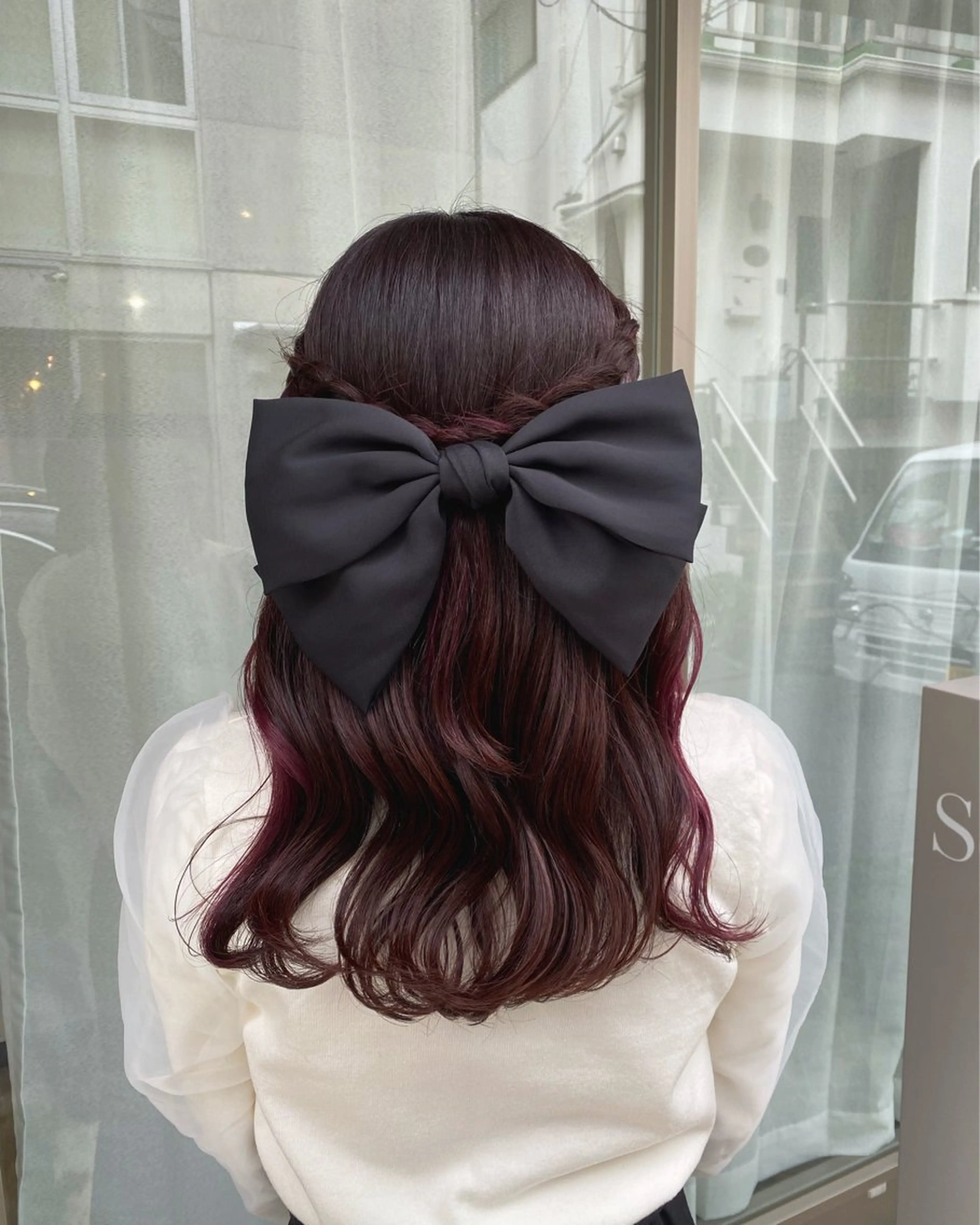 セミロング カラー ピンクカラー カット ヘアカラー トリートメント グレージュ/透明感/ 韓国ヘア/RISAのヘアスタイル