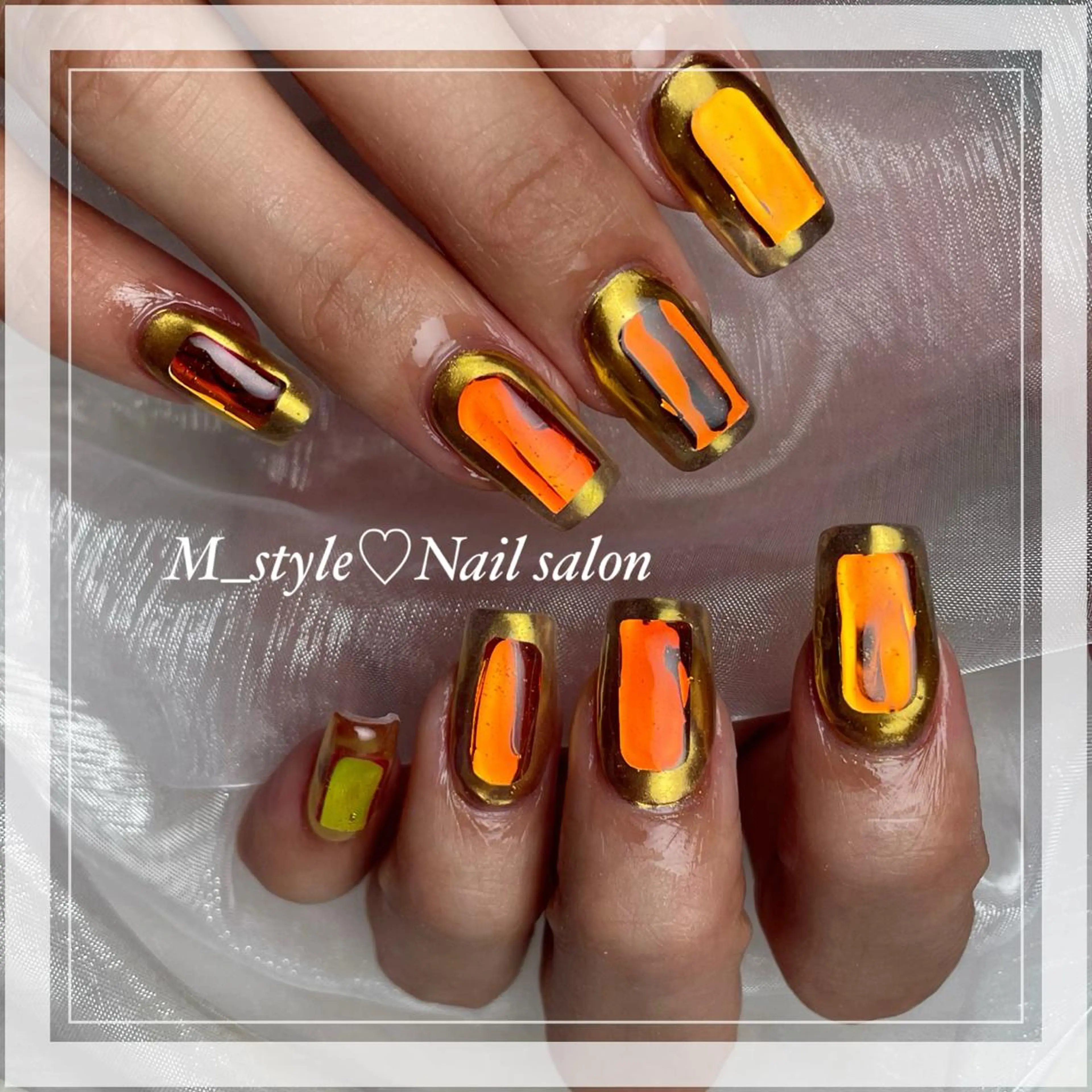 セミロング ネイル 下妻市ﾈｲﾙｻﾛﾝ M_styleのネイルデザイン