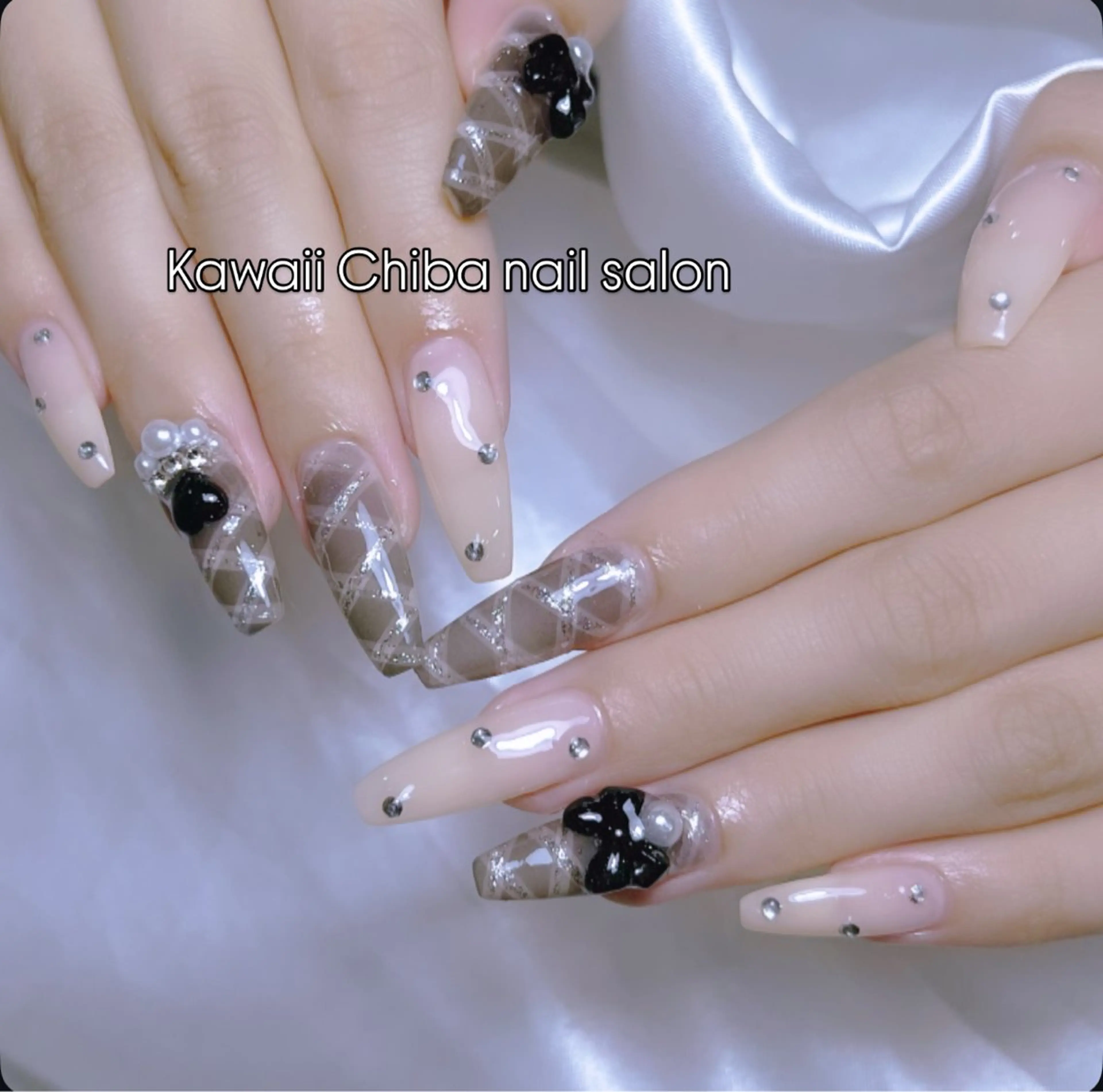 ネイル 長さ出し フレンチネイル ジェルネイル ガーリー 韓国ネイル Kawaii Chiba nailのネイルデザイン