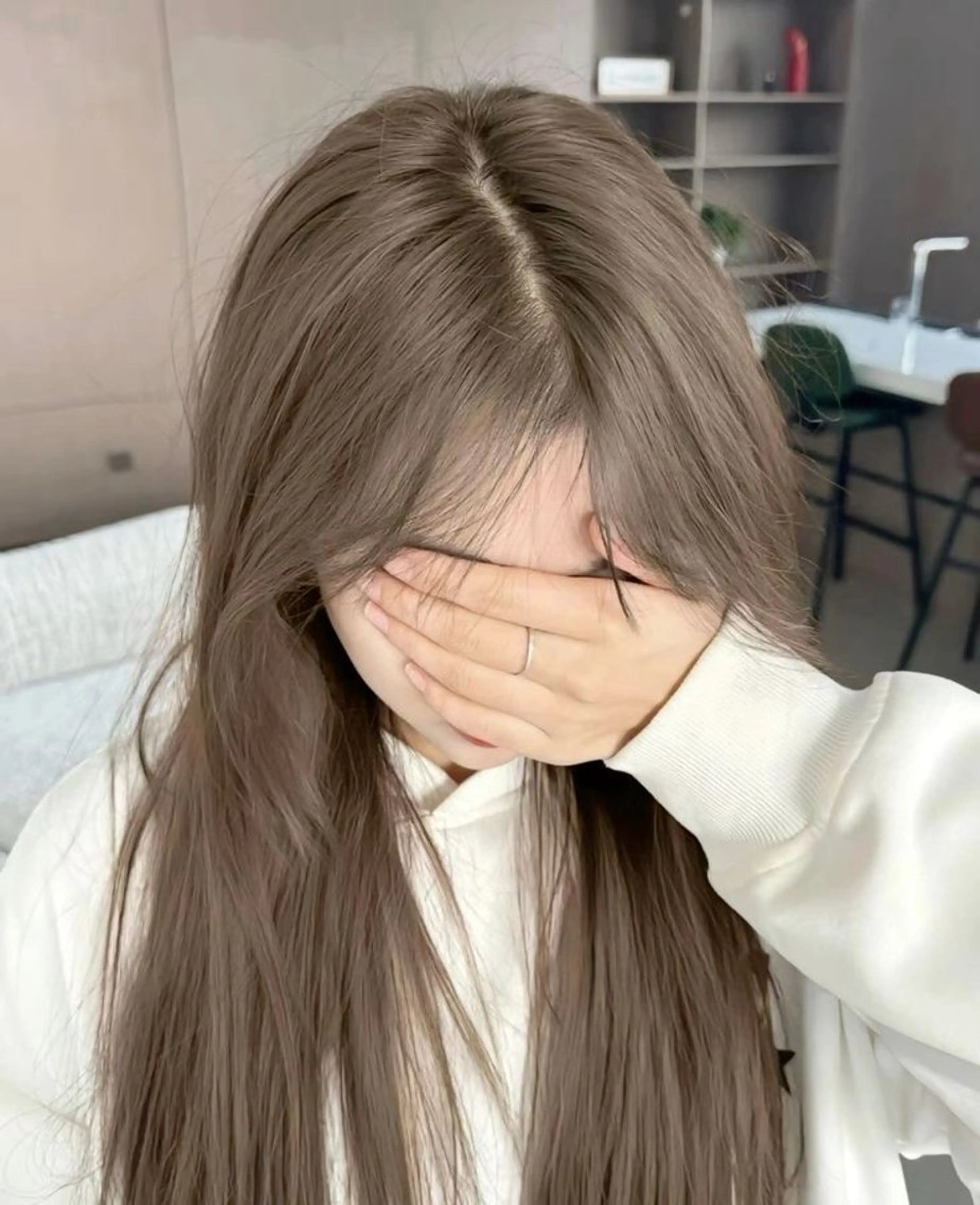 セミロング カット ヘアカラー トリートメント ONYX 表参道所属・ショート/ボブ/似 合わせ/顔周りカットのヘアスタイル