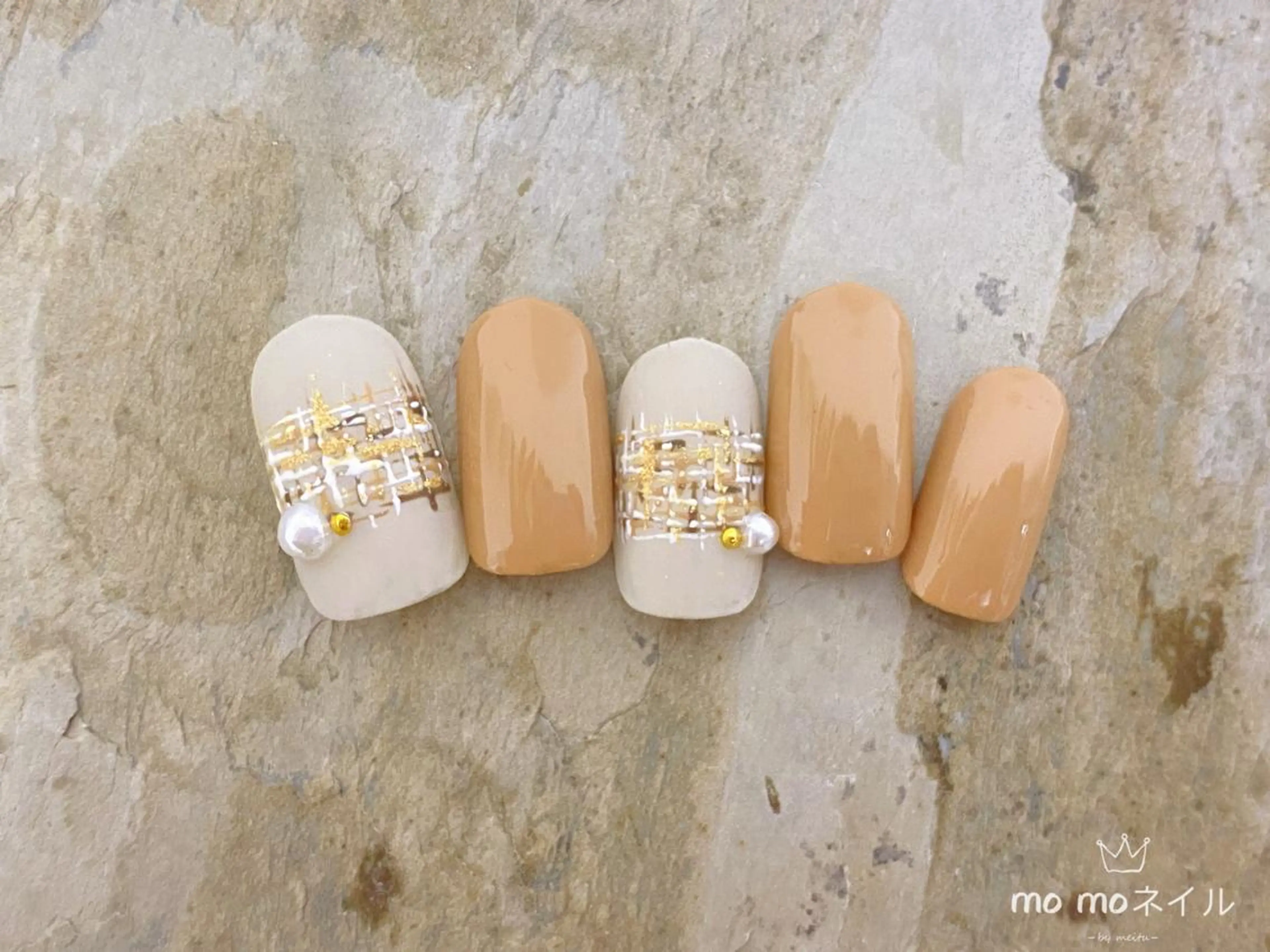 ネイル ツイードネイル MOMO nailのネイルデザイン
