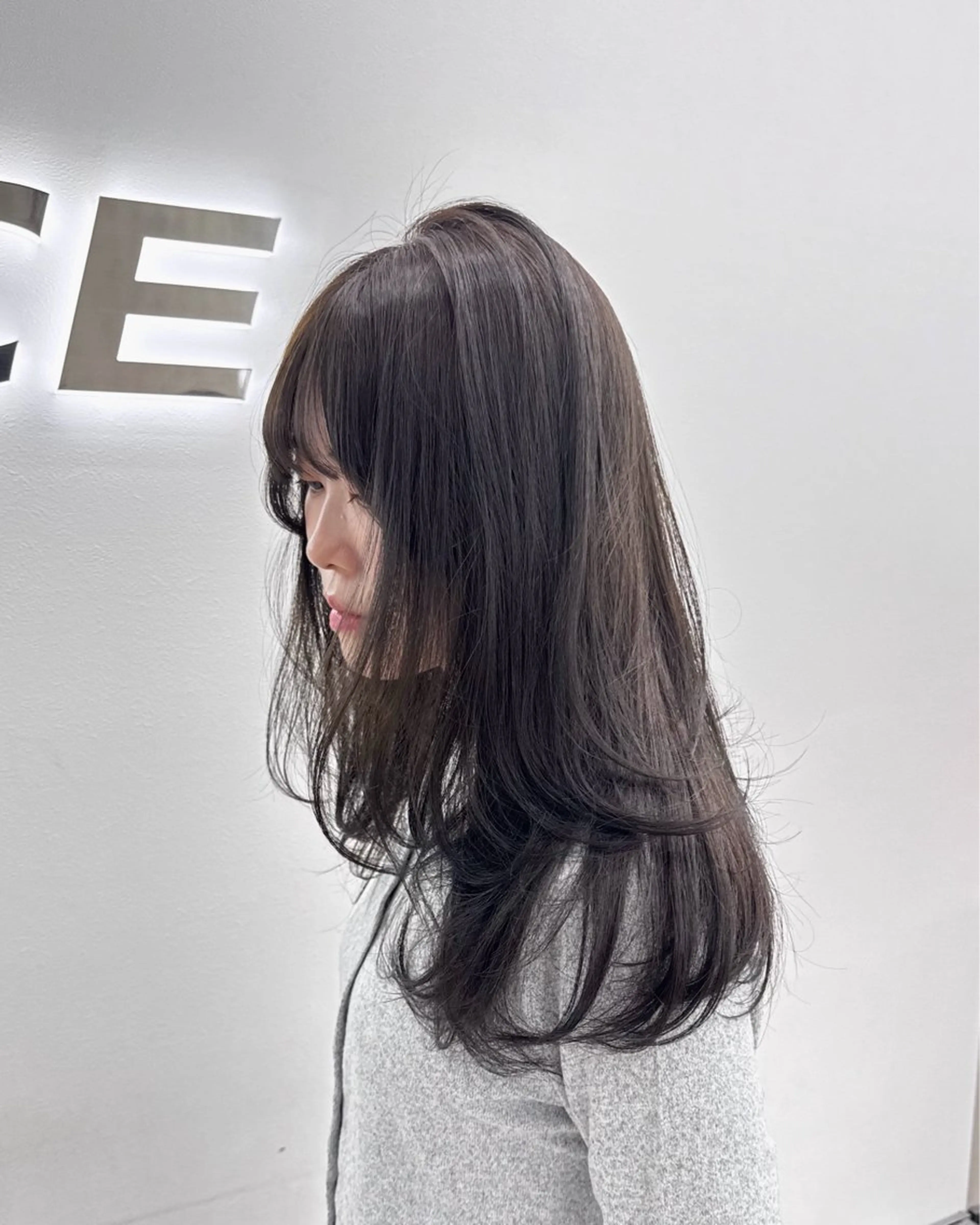 ロング カット ヘアカラー トリートメント ヘアセット GO TODAY 原宿Verno店所属・韓国系支持率No.1 レイヤー特化/きょうのヘアスタイル