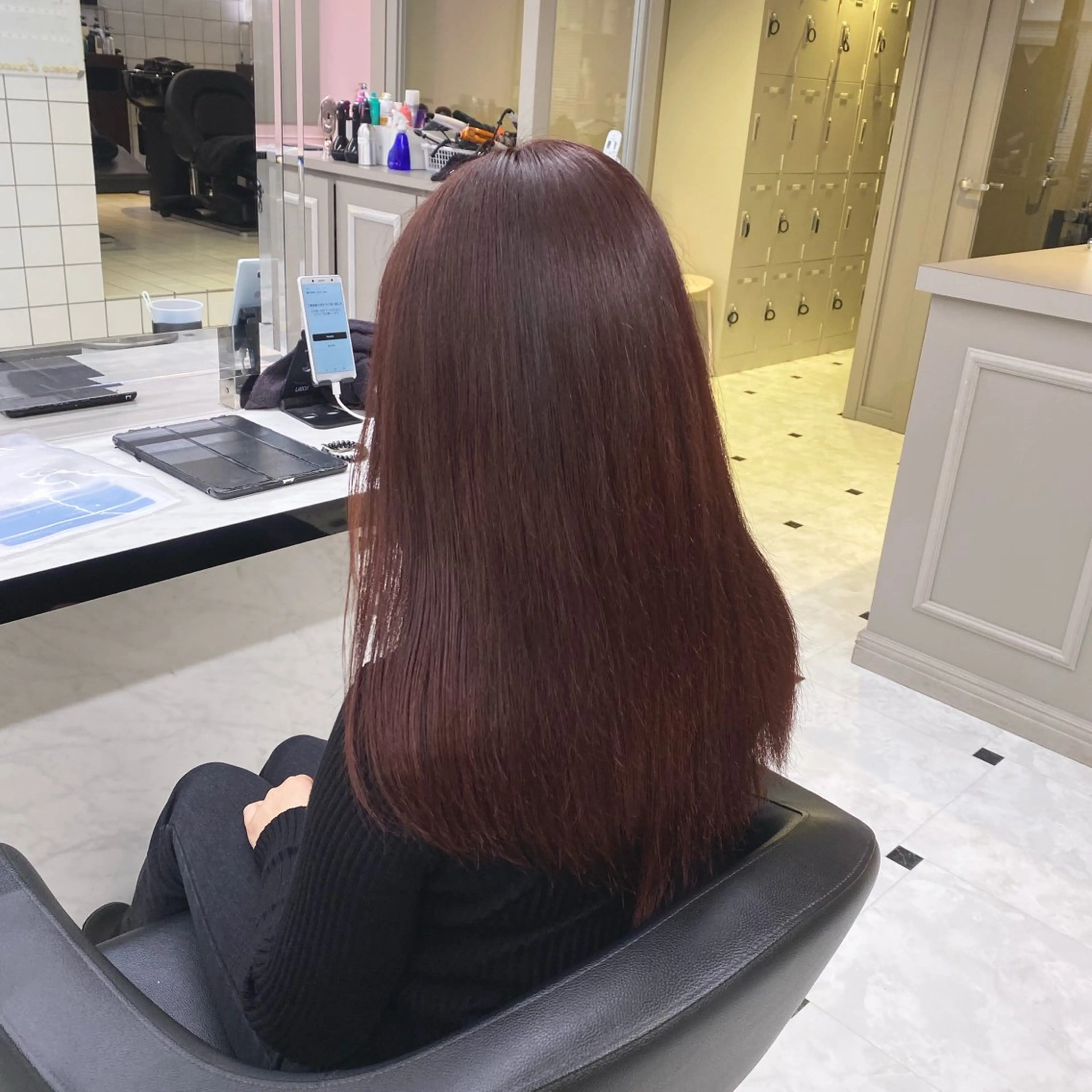 ロング カラー ヘアカラー トリートメント ヘアセット ♥️韓国/ガーリー 暖色misa♥️のヘアスタイル