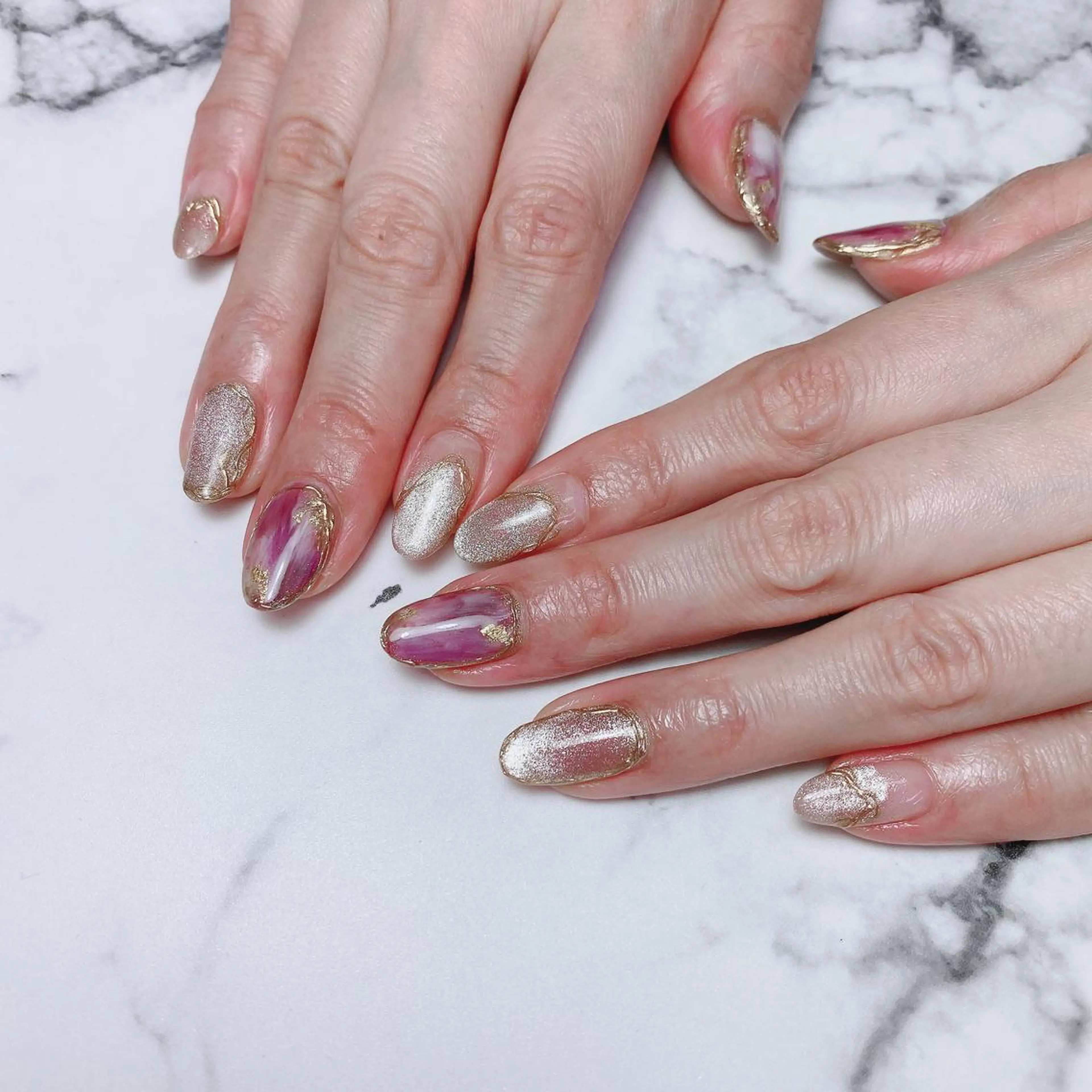 ネイル 持ち込み 石原 夕華のネイルデザイン