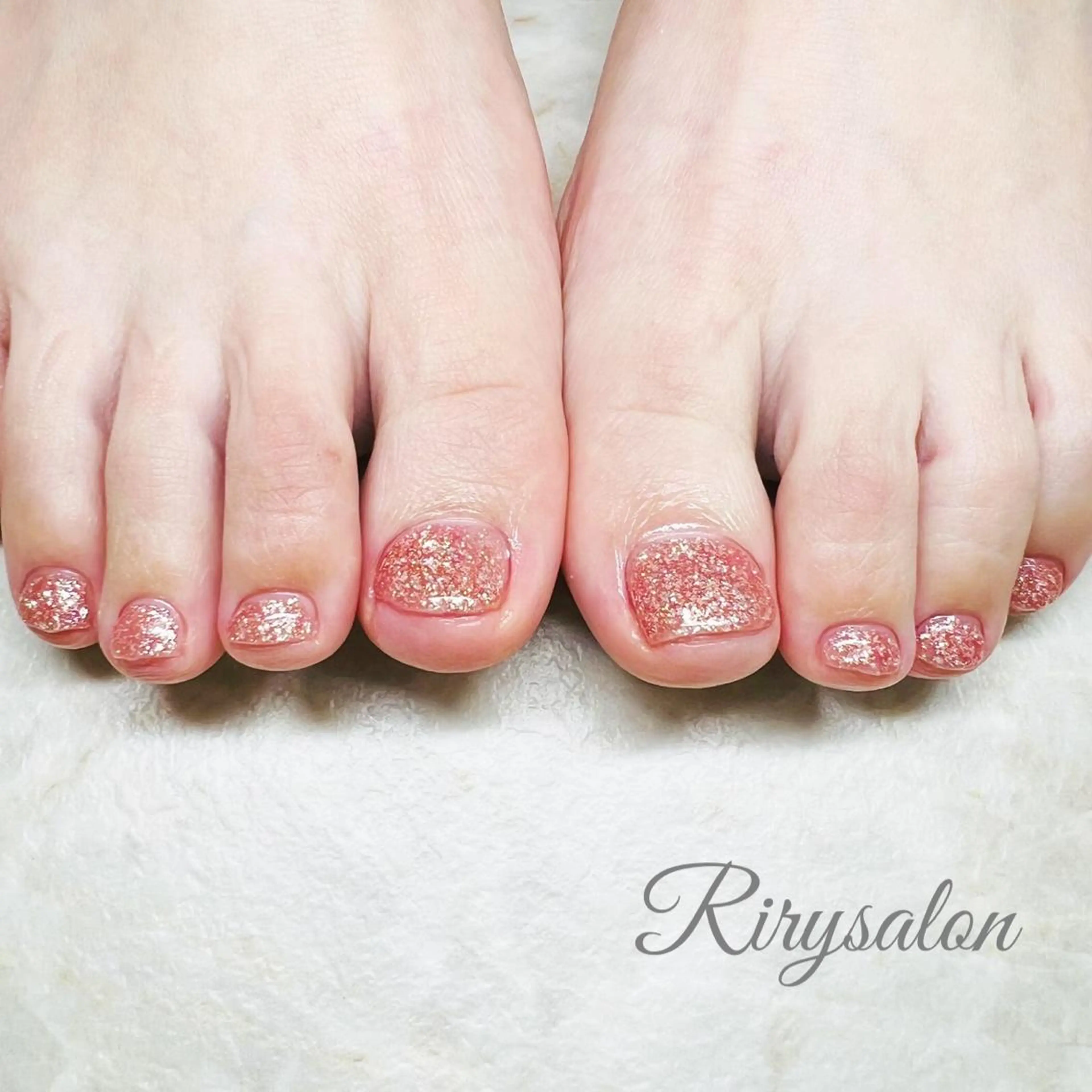 フットネイル👣ワンカラー　オフなしの写真