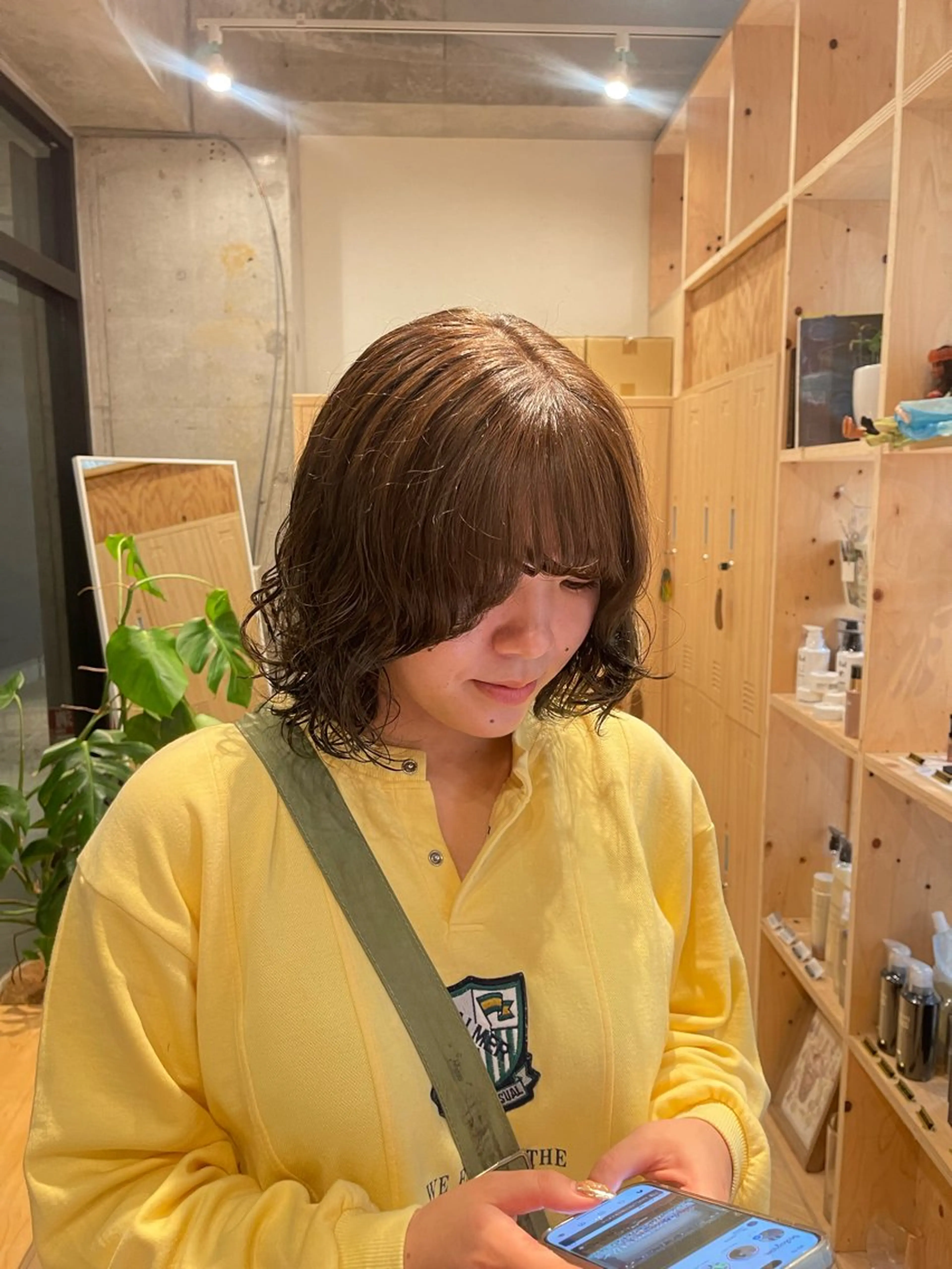 ショート カラー ヘアカラー トリートメント 愛莉/ラベンダー/ ベージュ/ブラウンのヘアスタイル