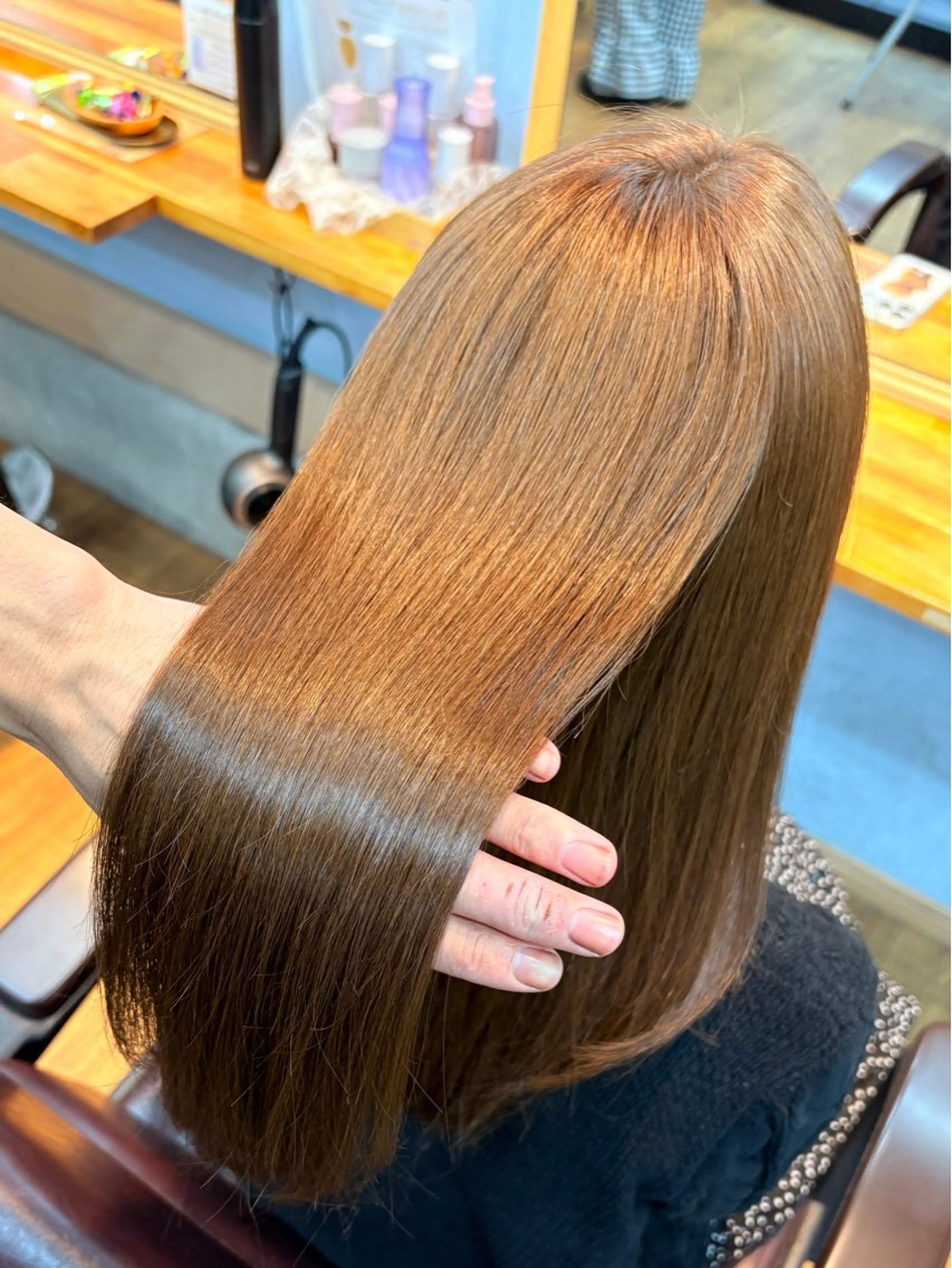 セミロング カラー ヘアカラー トリートメント 髪質改善🌿‬/艶感 /髙木 優人のヘアスタイル