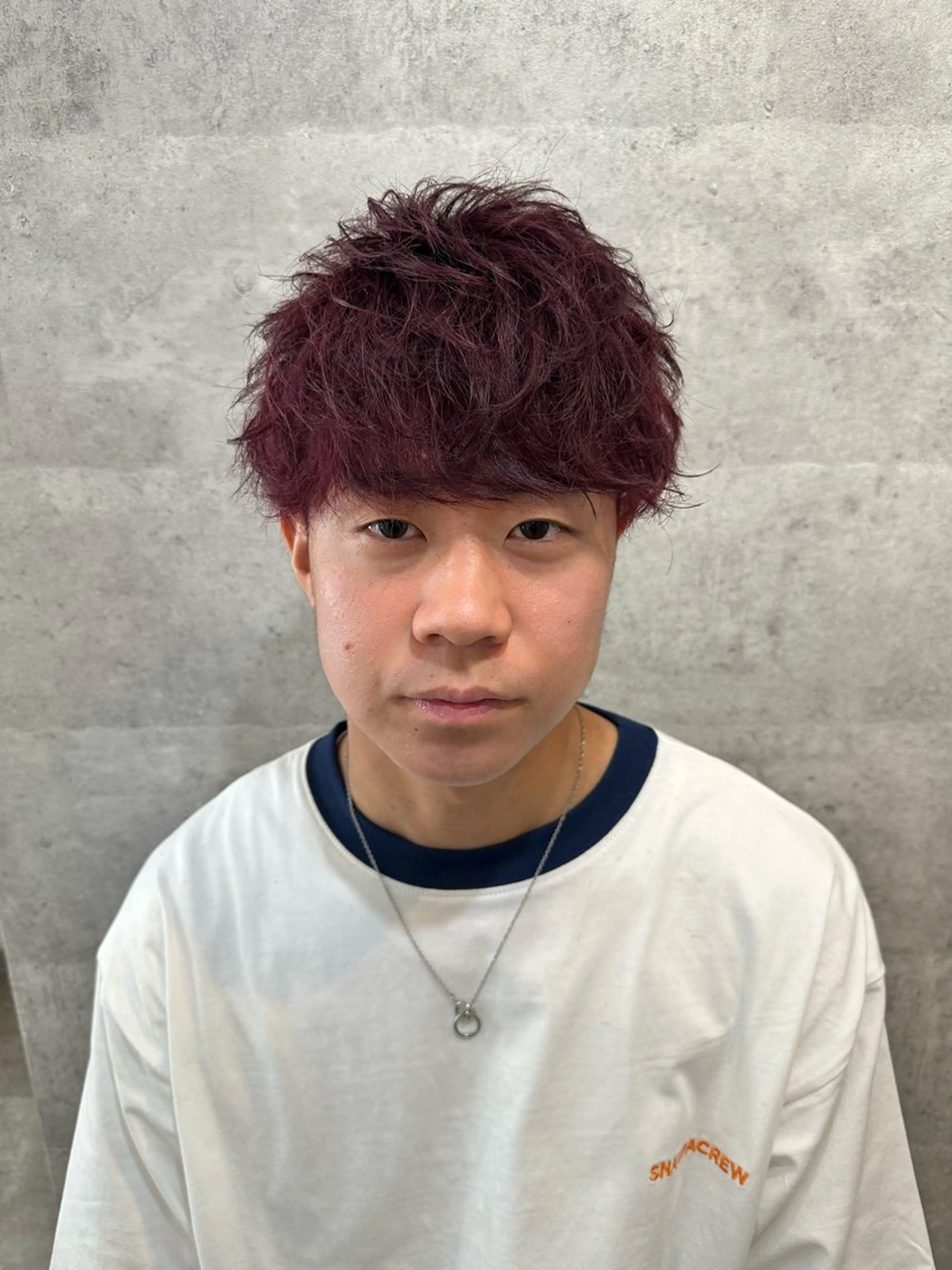 カラー メンズ メンズブリーチ ブリーチ ブリーチなしカラー レッドカラー Bleachi 大宮West所属・鈴木拓也 メンズカットのヘアスタイル