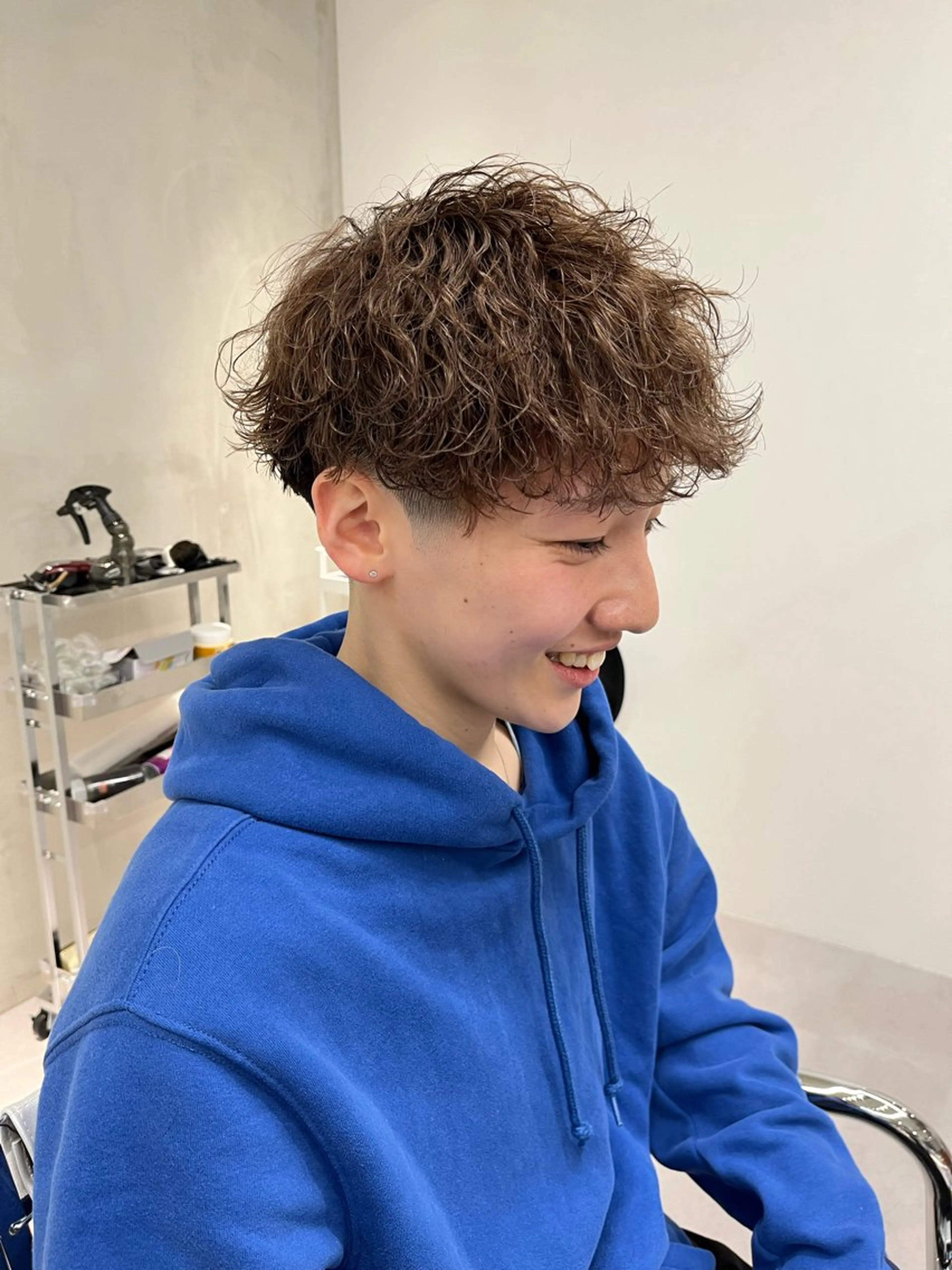 ショート パーマ メンズ soen所属・⚡メンズパーマフ ェードカットTomyのヘアスタイル