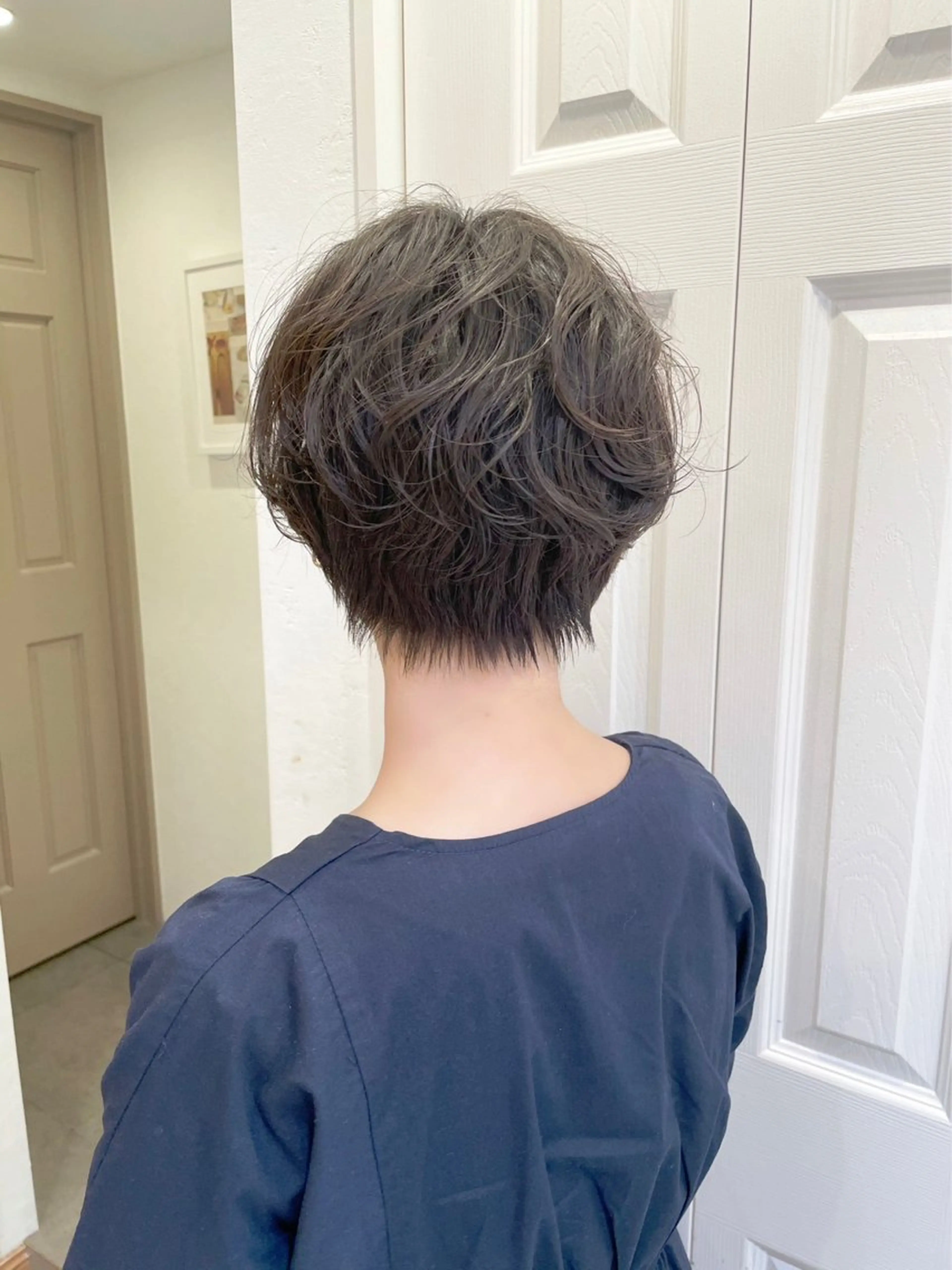 ショート カラー パーマ ショートボブ ハイライトカラー インナーカラー ボブ ハイライト ショート特化/ 似合わせカット/高津のヘアスタイル