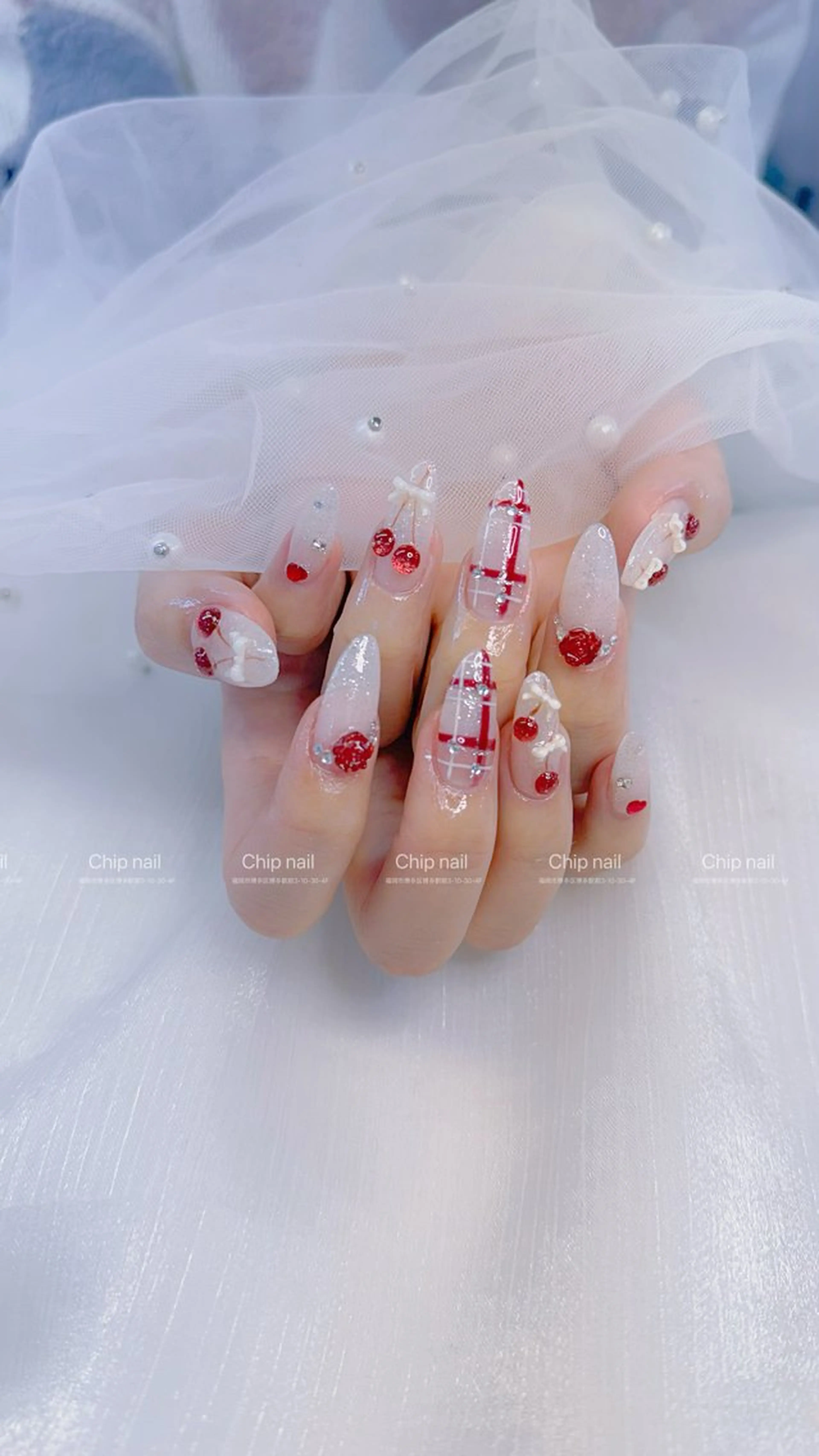 ネイル ロングネイル ハンドネイル chip nail harukaのネイルデザイン