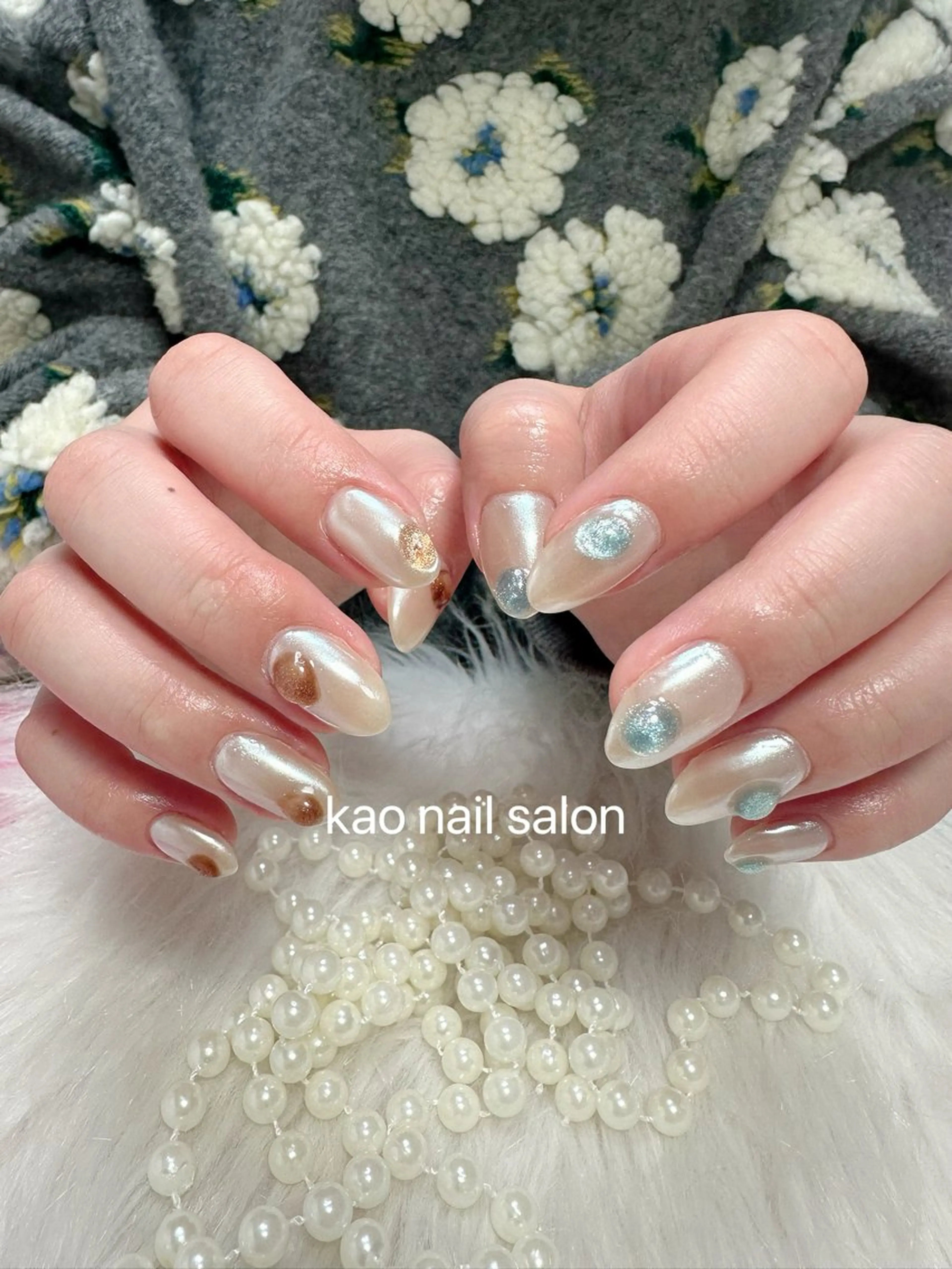 ネイル ハンドネイル kao nail マグネット/長さだしのネイルデザイン