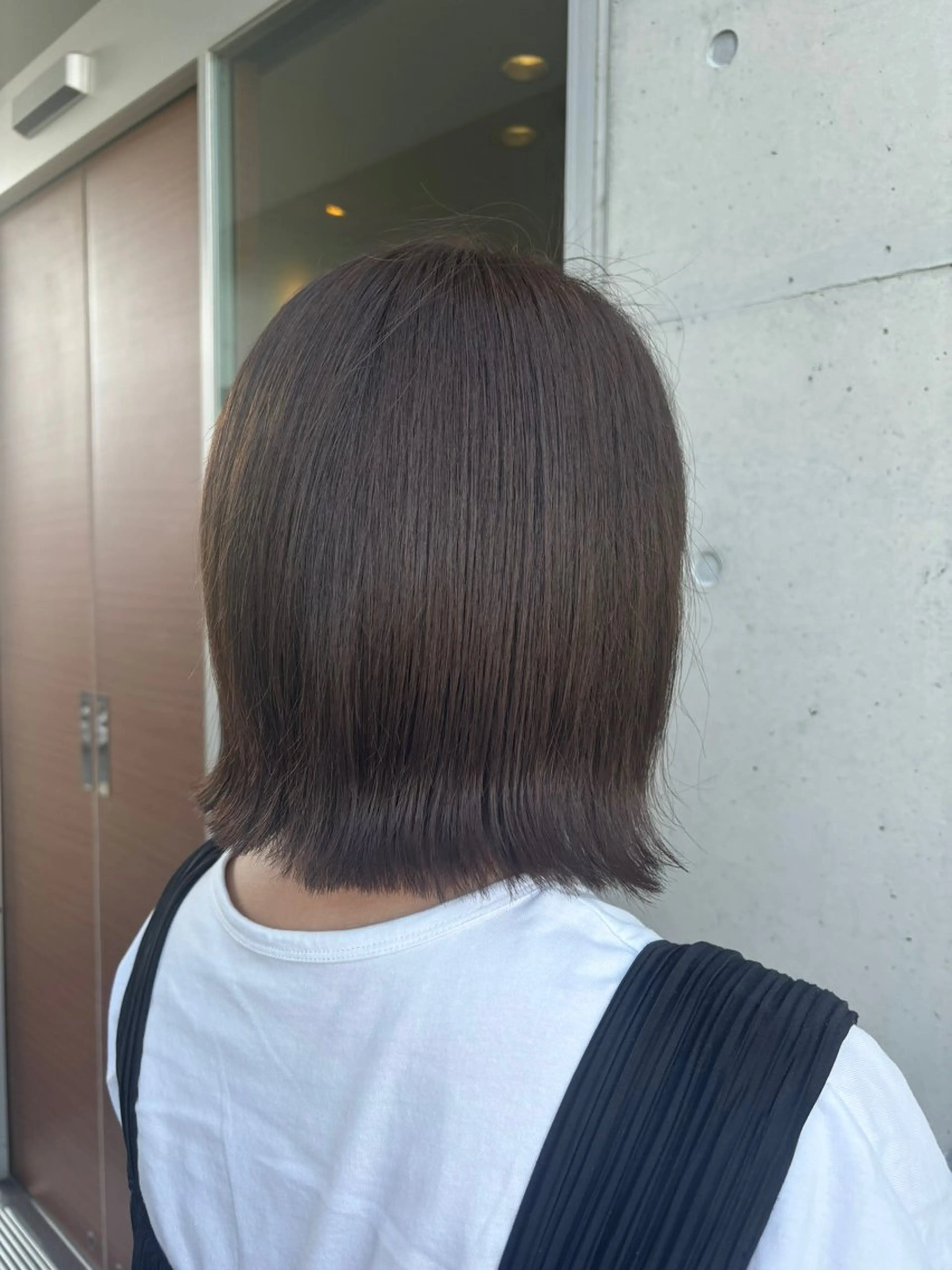 ミディアム カラー ブラウンカラー 水野 志保のヘアスタイル