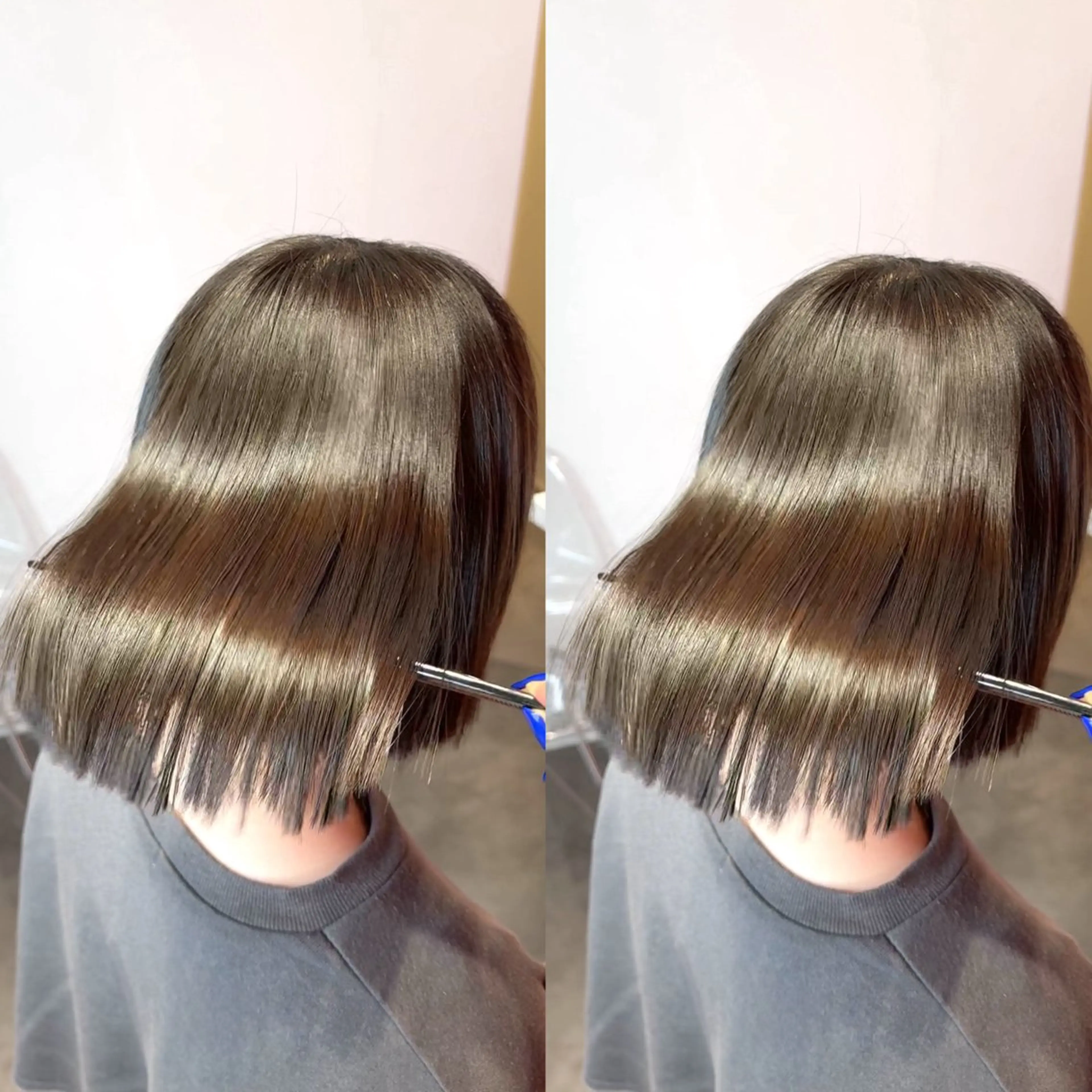 ショート カット 縮毛矯正 トリートメント 莉乃/縮毛矯正/髪質 改善/艶カラーのヘアスタイル