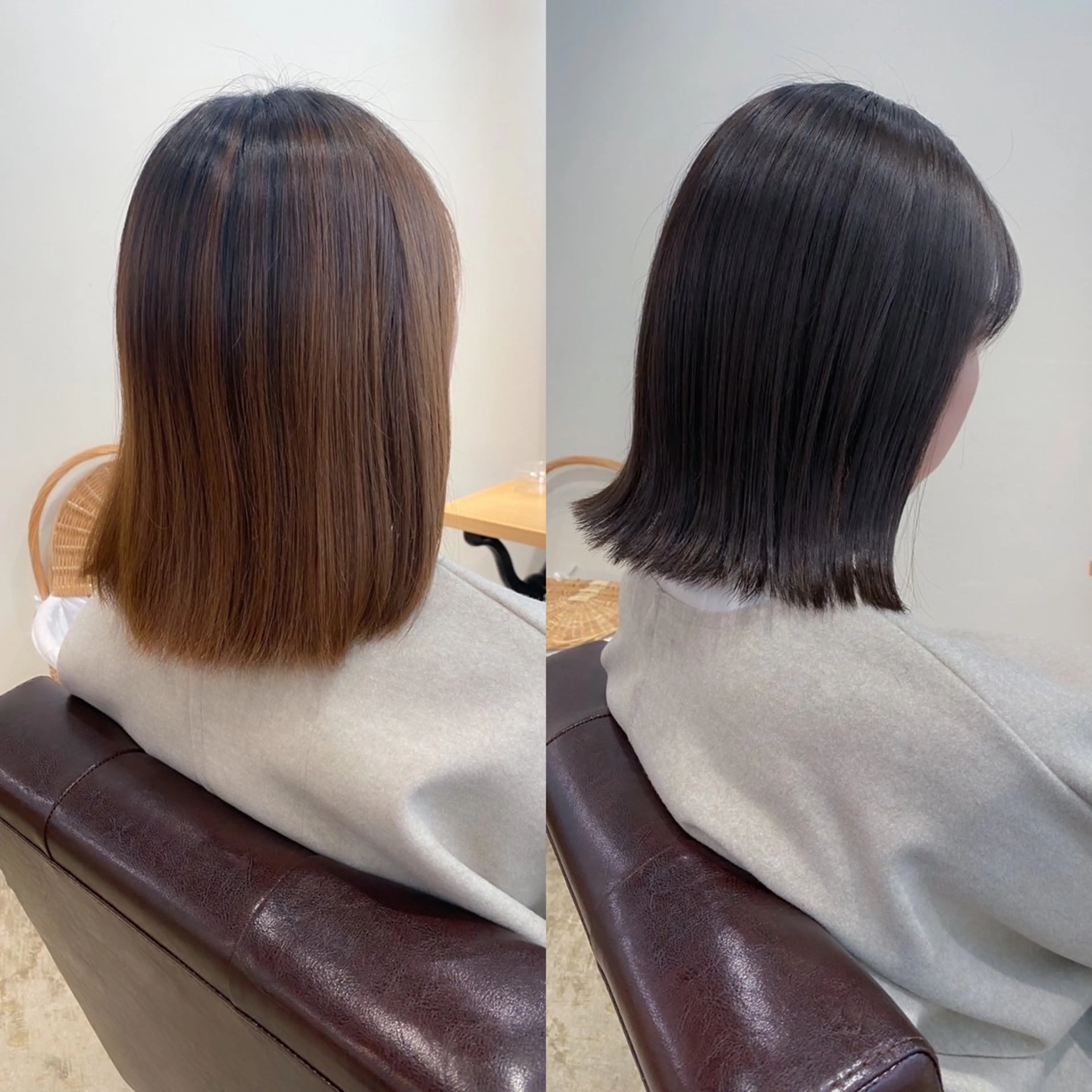 ミディアム カラー ベージュカラー カット ヘアカラー トリートメント ヘッドスパ 板谷みさき /艶ボブ/藤沢美容室のヘアスタイル