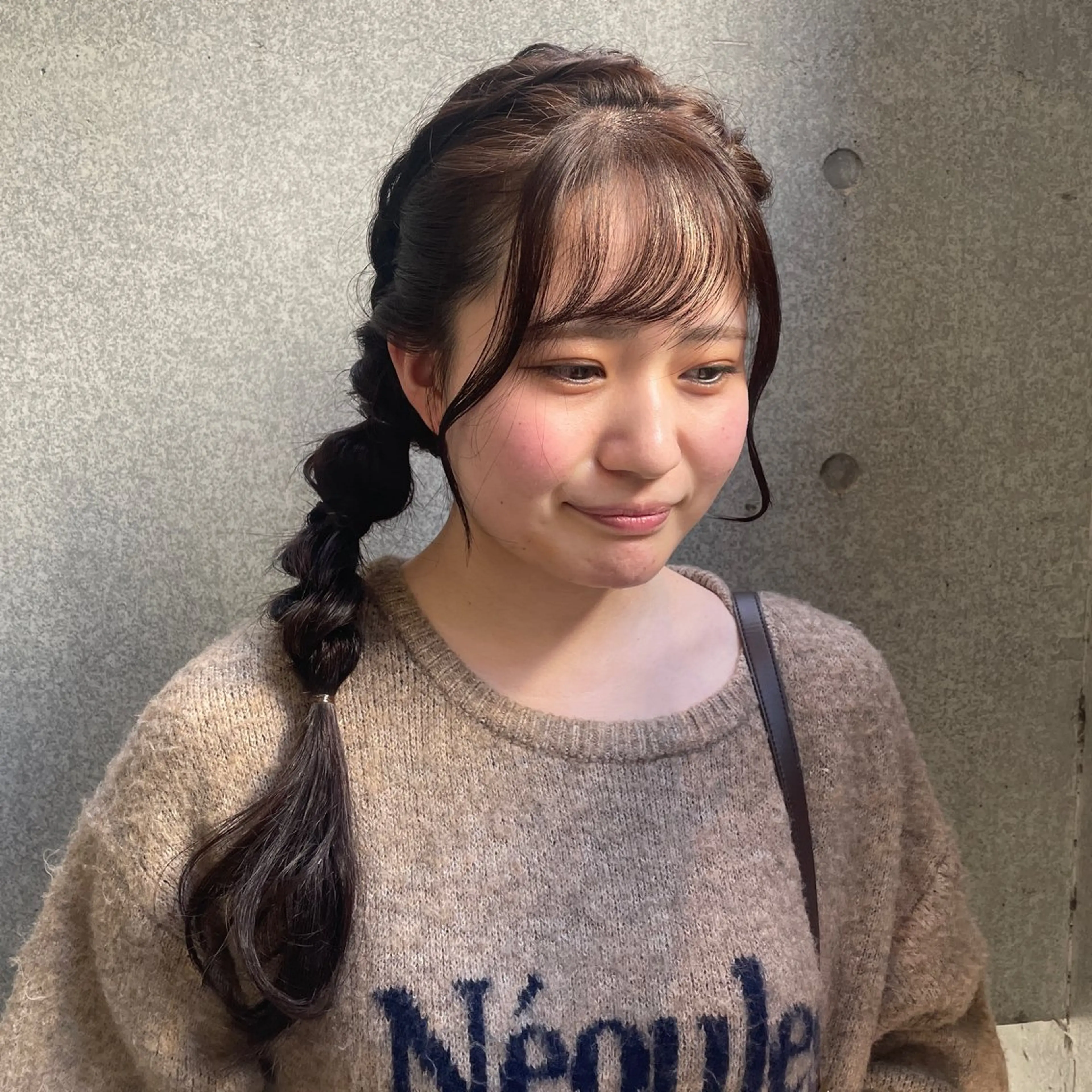 ミディアム ヘアアレンジ ヘアセット 透けカラー/ アレンジ/篠崎渚彩のヘアスタイル