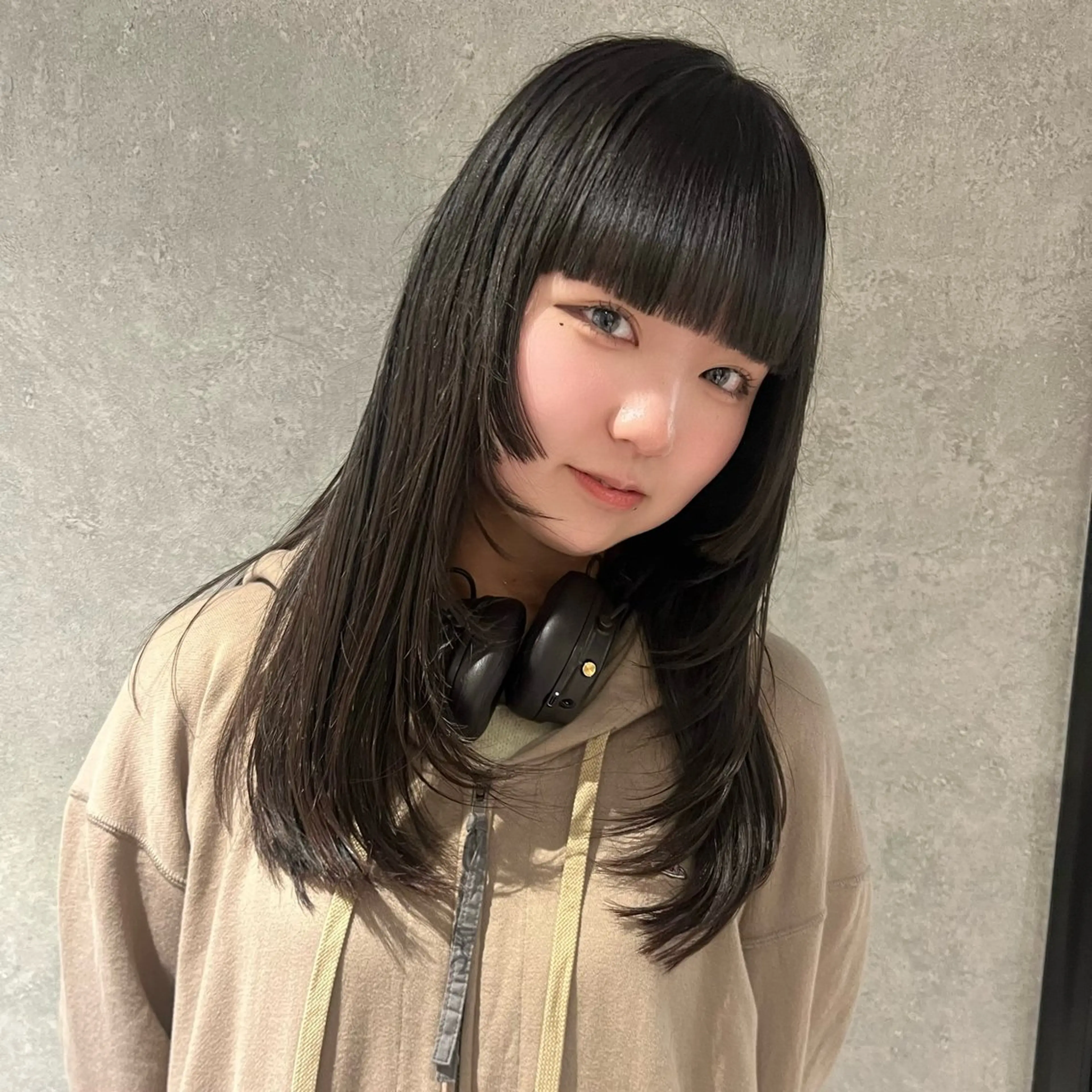 ロング 姫カット レイヤーカット ワンホンレイヤー カット AI TOKYO S所属・mizuki 【韓国レイヤー】のヘアスタイル