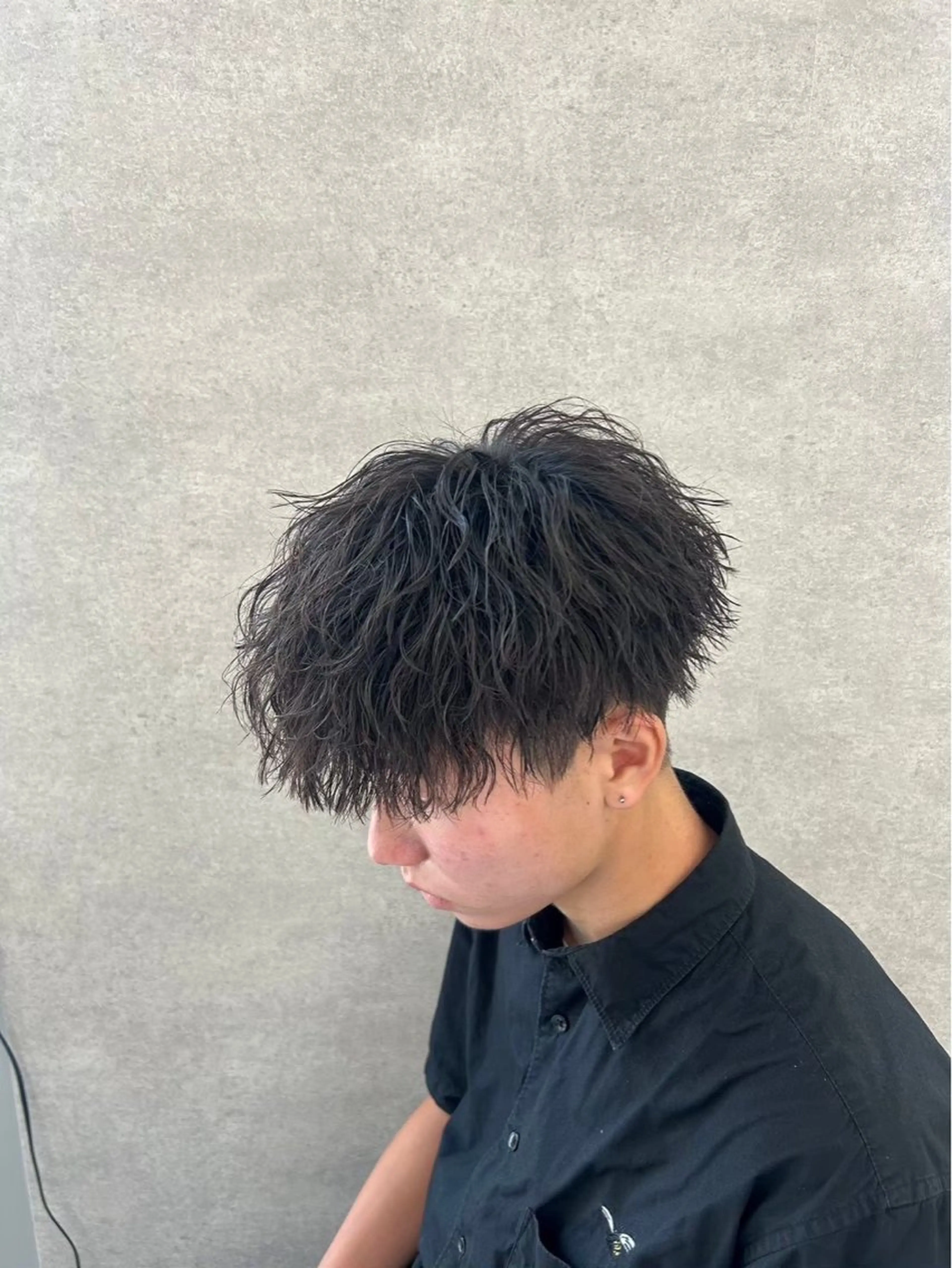 ミディアム パーマ メンズ カット パーマ 🔥メンズ特化🔥 藍斗のヘアスタイル