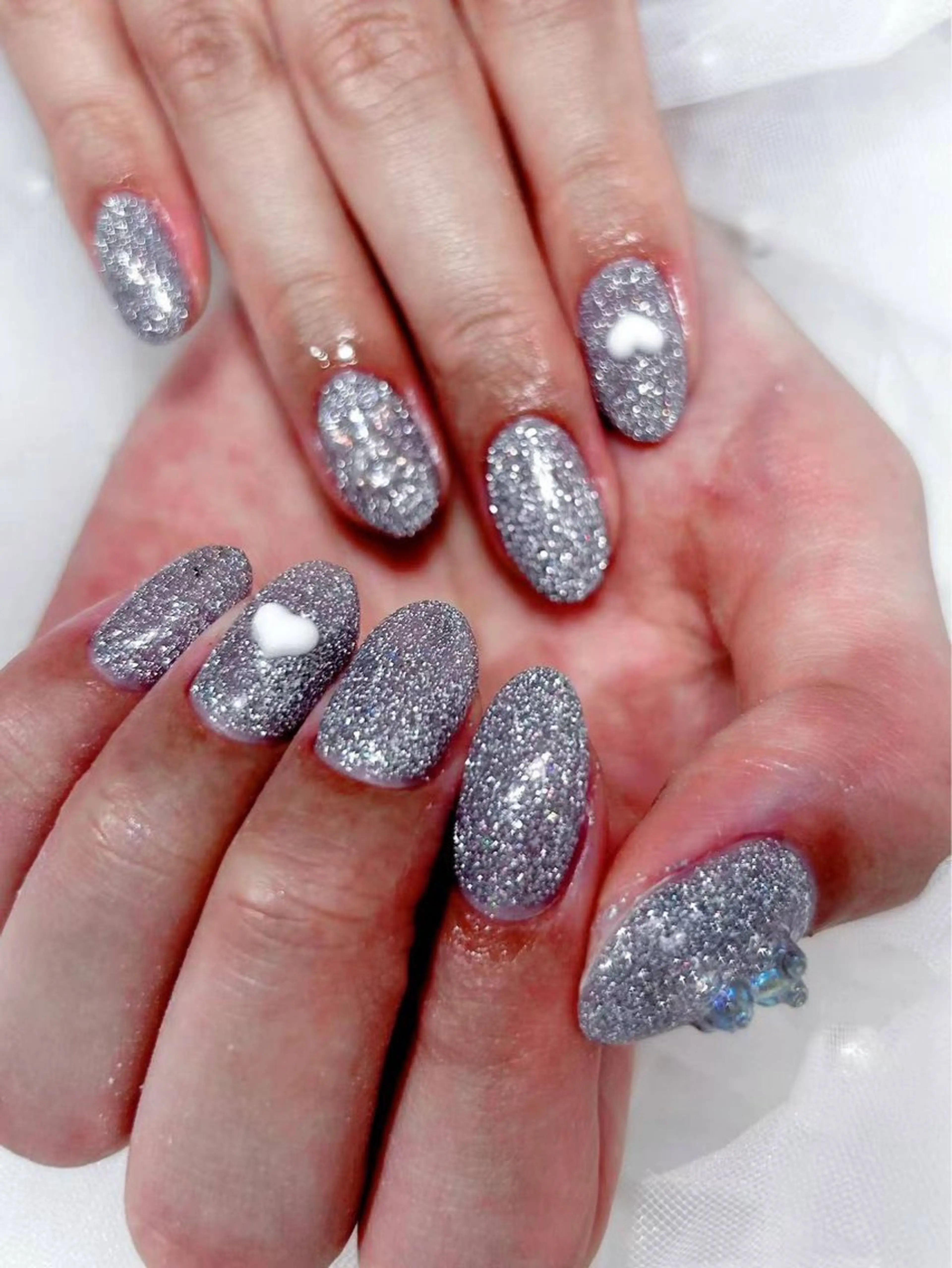 ネイル 長さ出し フレンチネイル キラキラネイル 韓国ネイル マグネットネイル 🌈 Laule'aのネイルデザイン