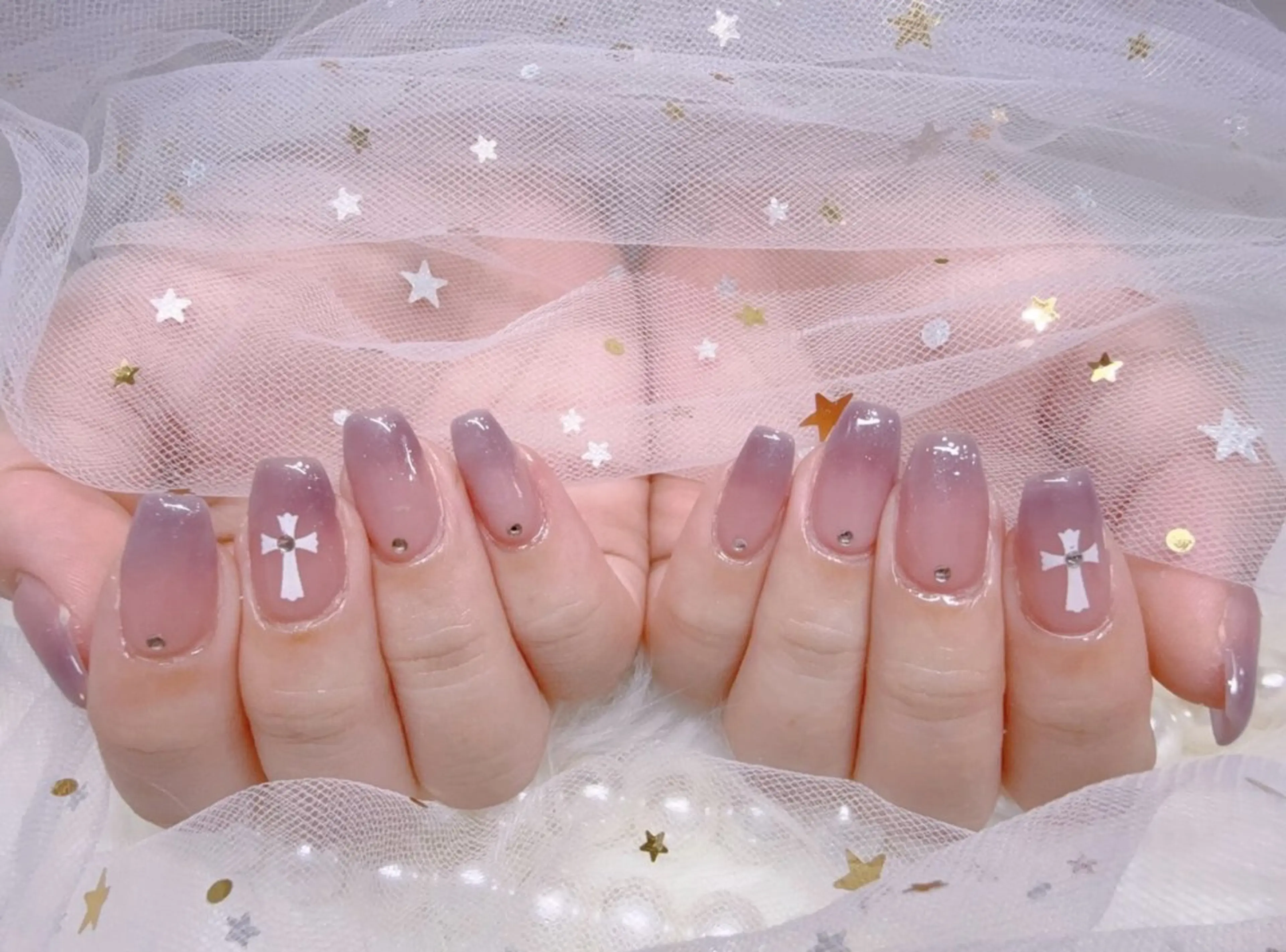 ネイル アートネイル チークネイル 長さ出し フラワーネイル フットネイル YK 美学院のネイルデザイン