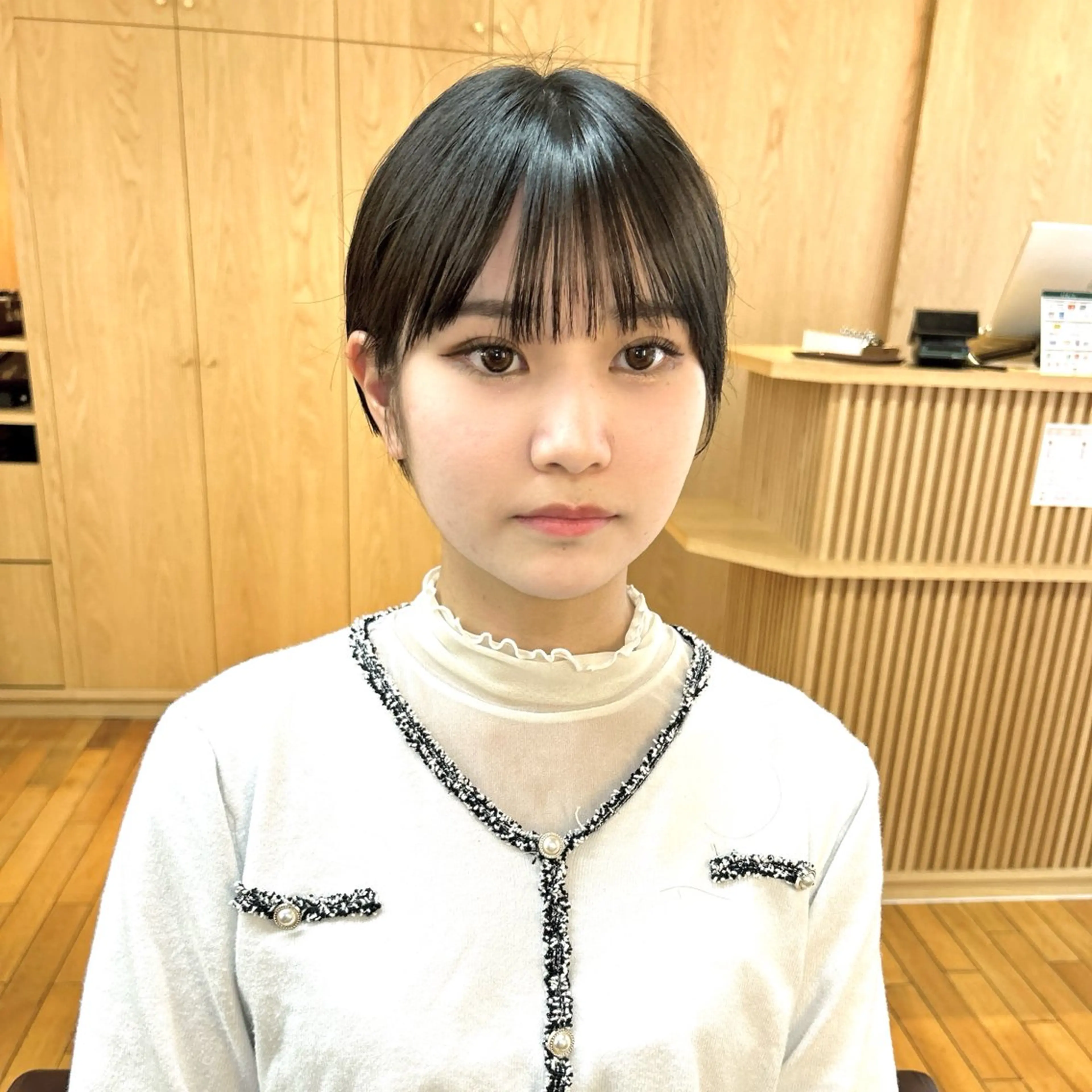 ショート ショートヘア カット トリートメント 松本 陸丸みショートのヘアスタイル