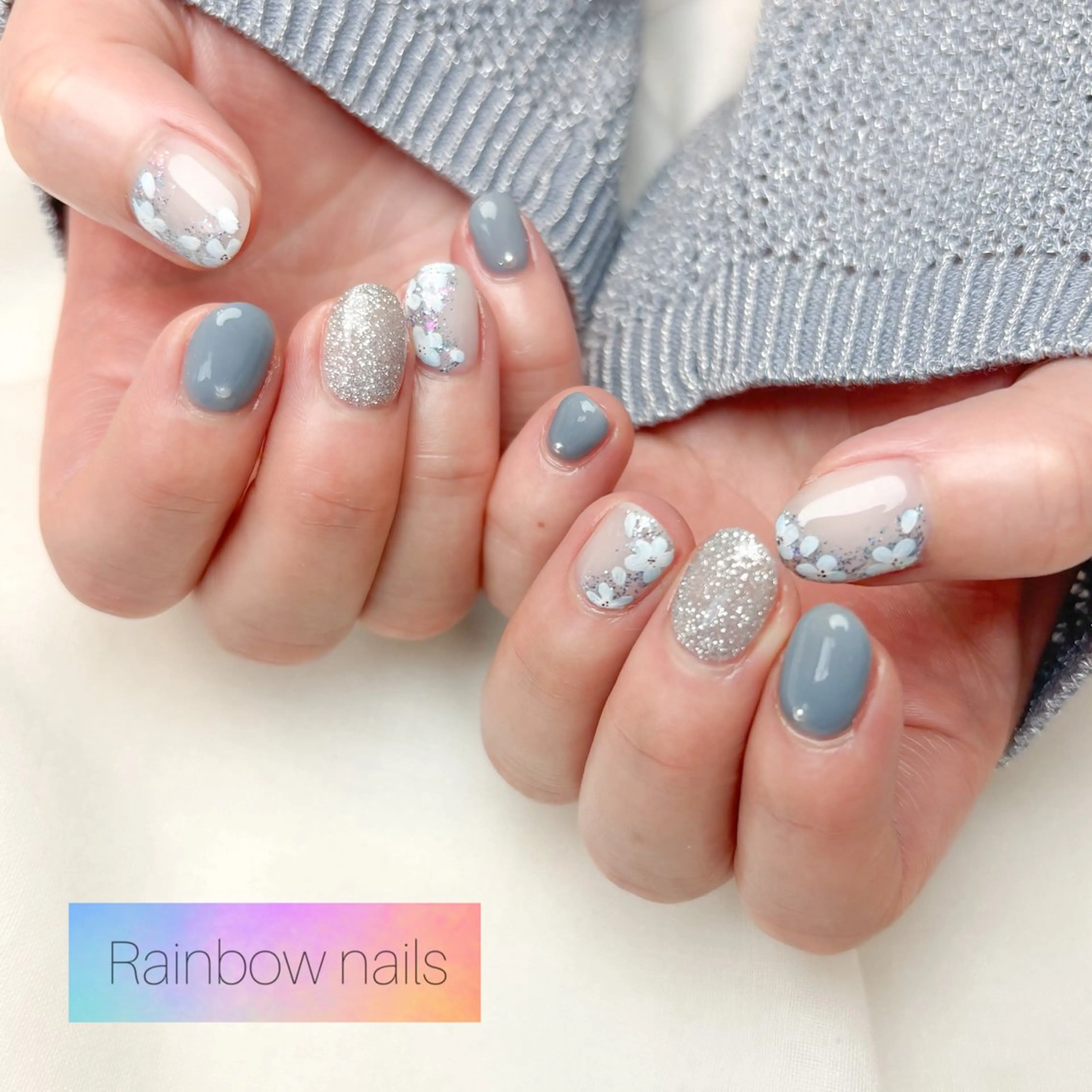 ネイル Rainbow nailsくろちゃんのネイルデザイン