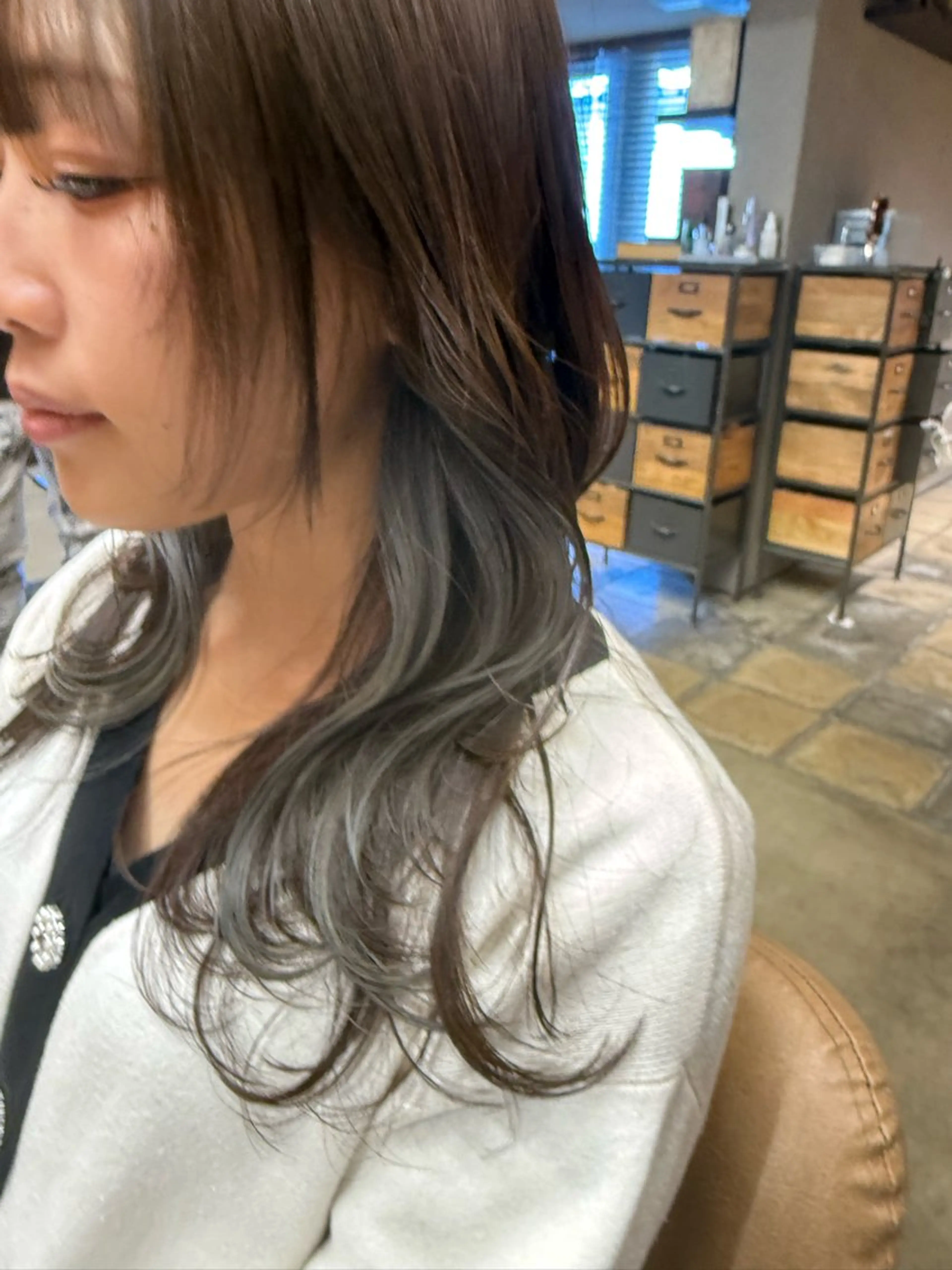 セミロング ヘアカラー トリートメント 似合わせ松本 容政のヘアスタイル