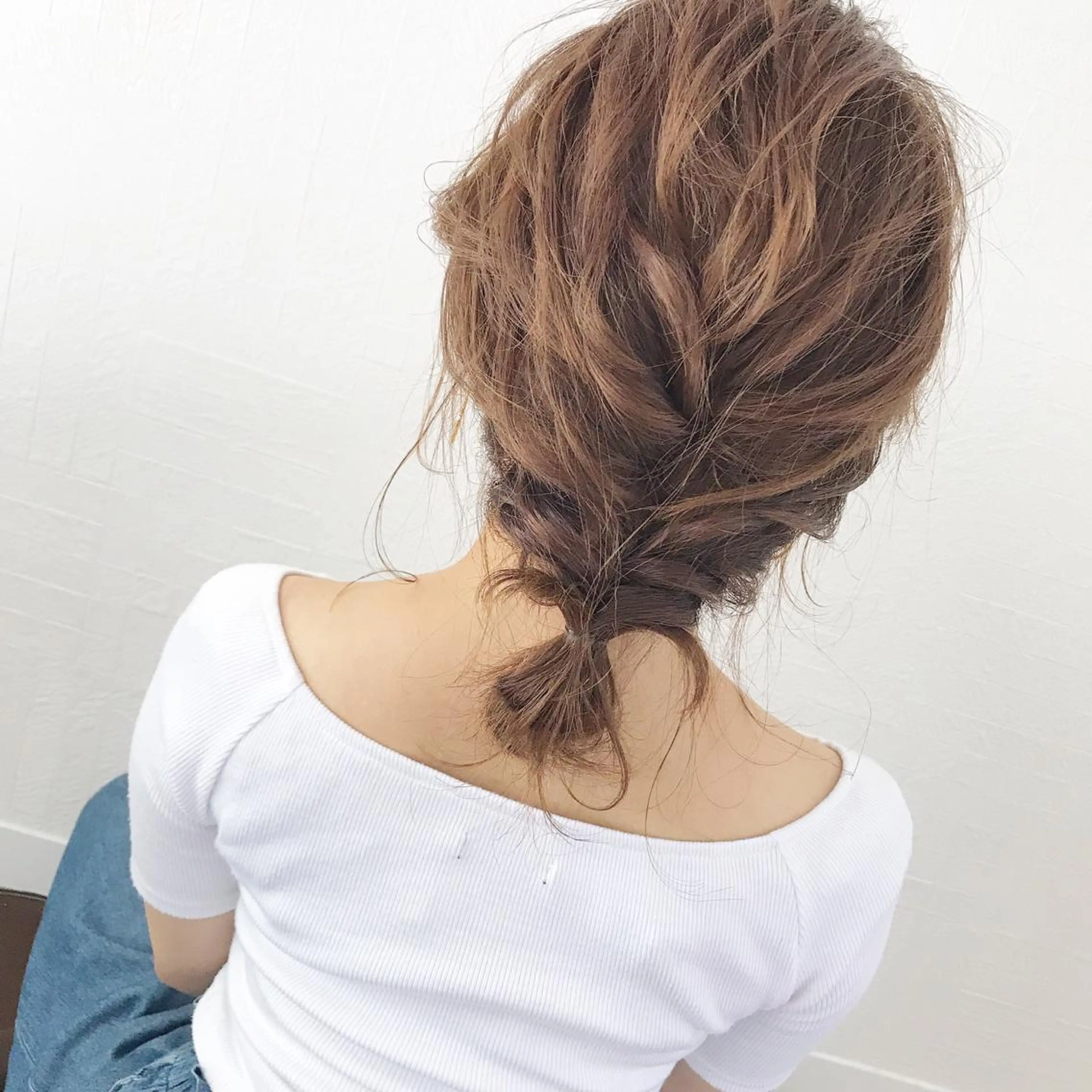 ミディアム カラー ヘアアレンジ ベージュカラー ハイトーンカラー ハイトーンベージュ clan所属・Satsuki ✂︎♡のヘアスタイル