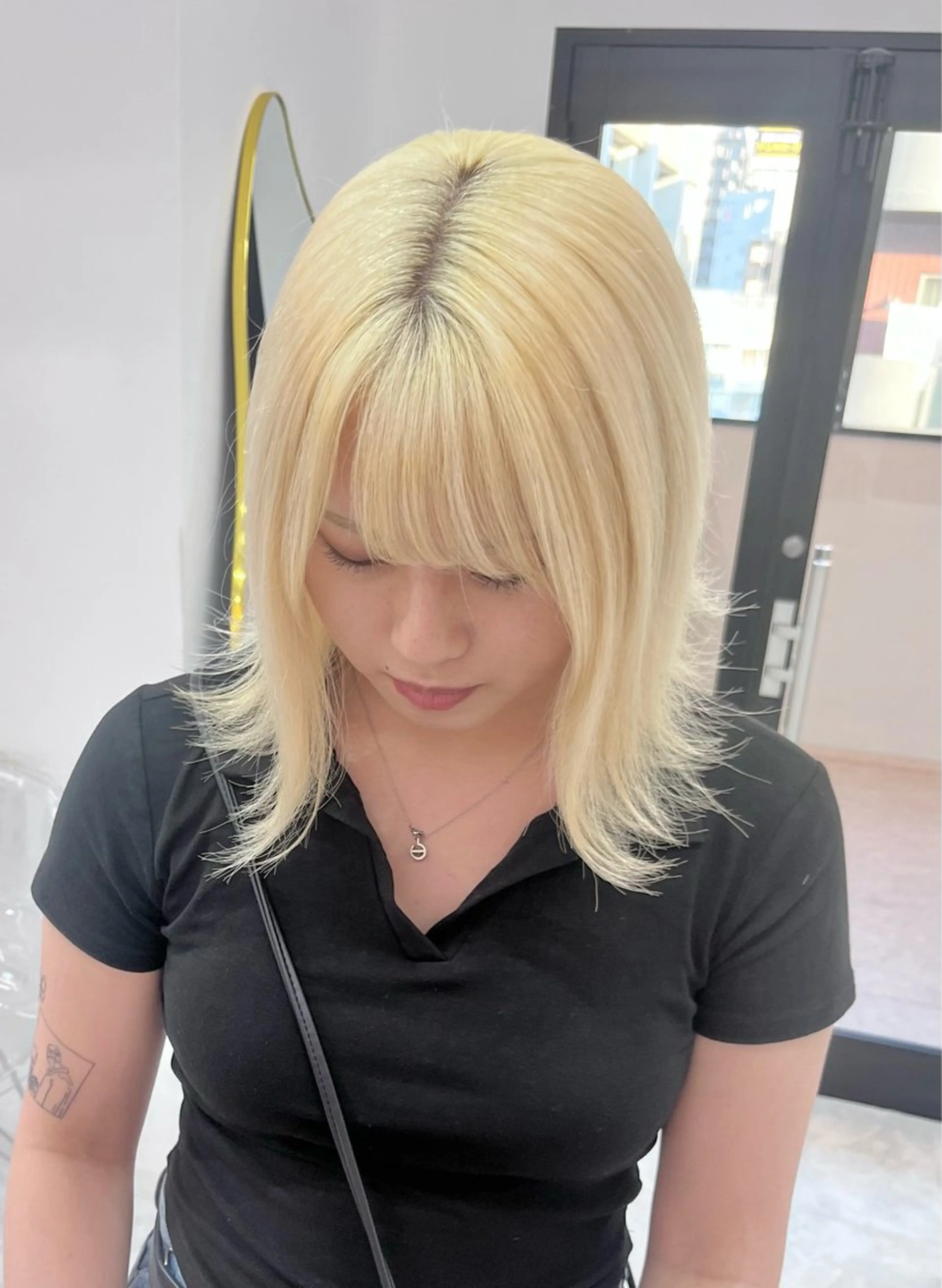 ミディアム カラー ヘアカラー トリートメント ヘアセット 𝐠𝐢𝐫𝐥𝐲 𝐦𝐨𝐝𝐞🖤のヘアスタイル